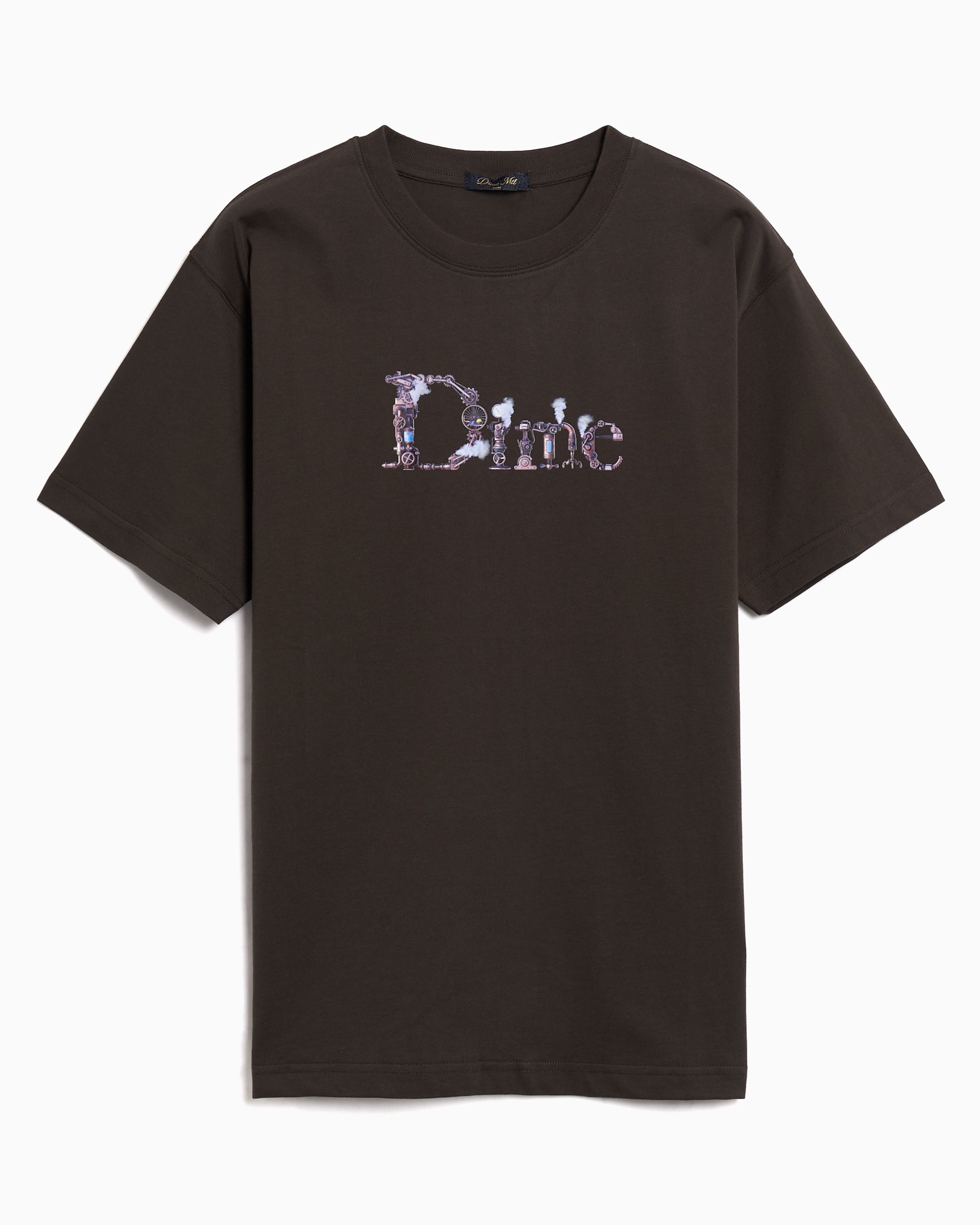 T-Shirts Dime MTL Classic Steampunk Logo Relaxed Men's T-Shirt - DIMESP2551BLK