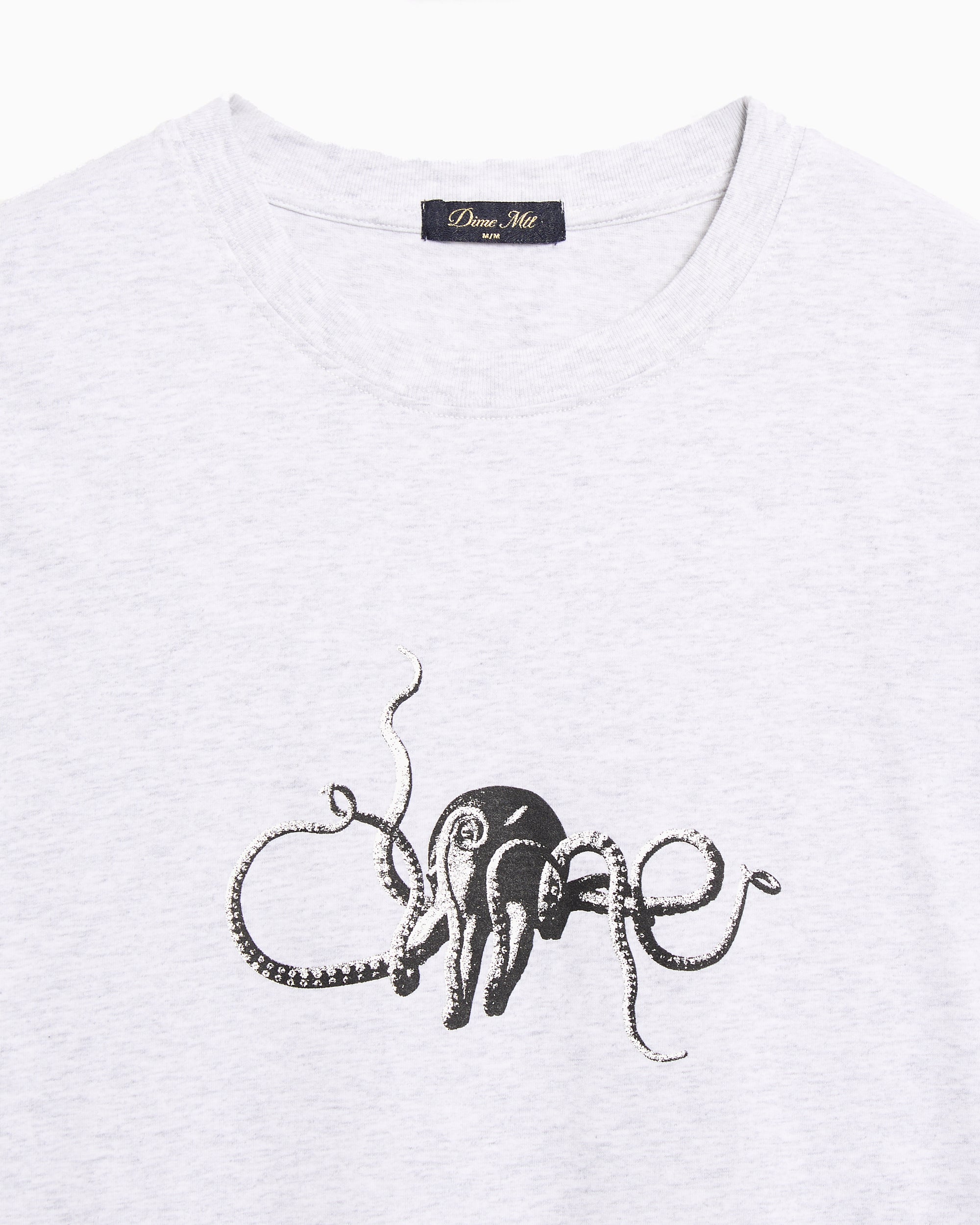 T-Shirts Dime MTL Octopus Graphic Relaxed Men's T-Shirt - DIMESP2556ASH