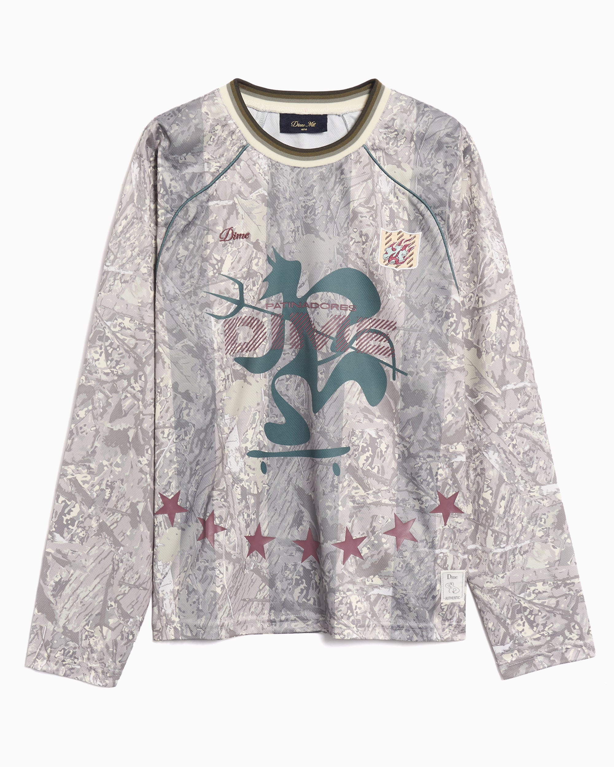 T-Shirts Dime MTL Patinadores Graphic Long-Sleeved Relaxed Men's Jersey T-Shirt - DIMESP256SAG