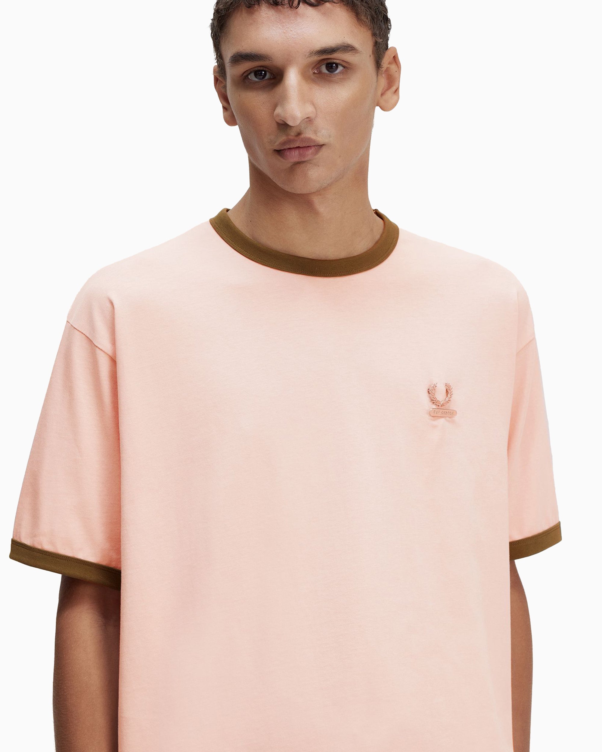 T-Shirts Fred Perry x Raf Simons Contrast Trim Men's Relaxed T-Shirt - SM6507-S43