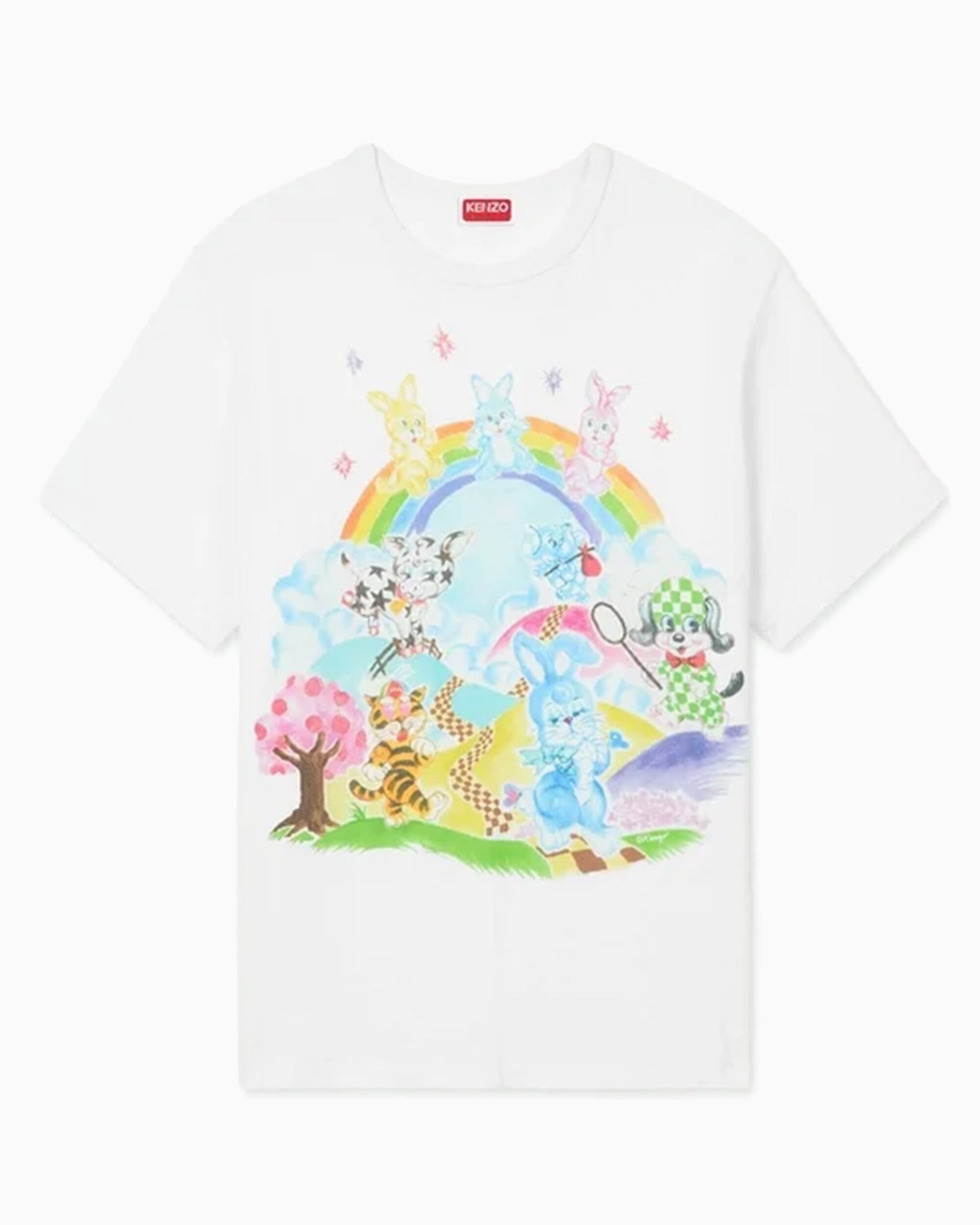 T-Shirts Kenzo "Cartoon" Graphic Men's T-Shirt - FG55TS2134SK-02