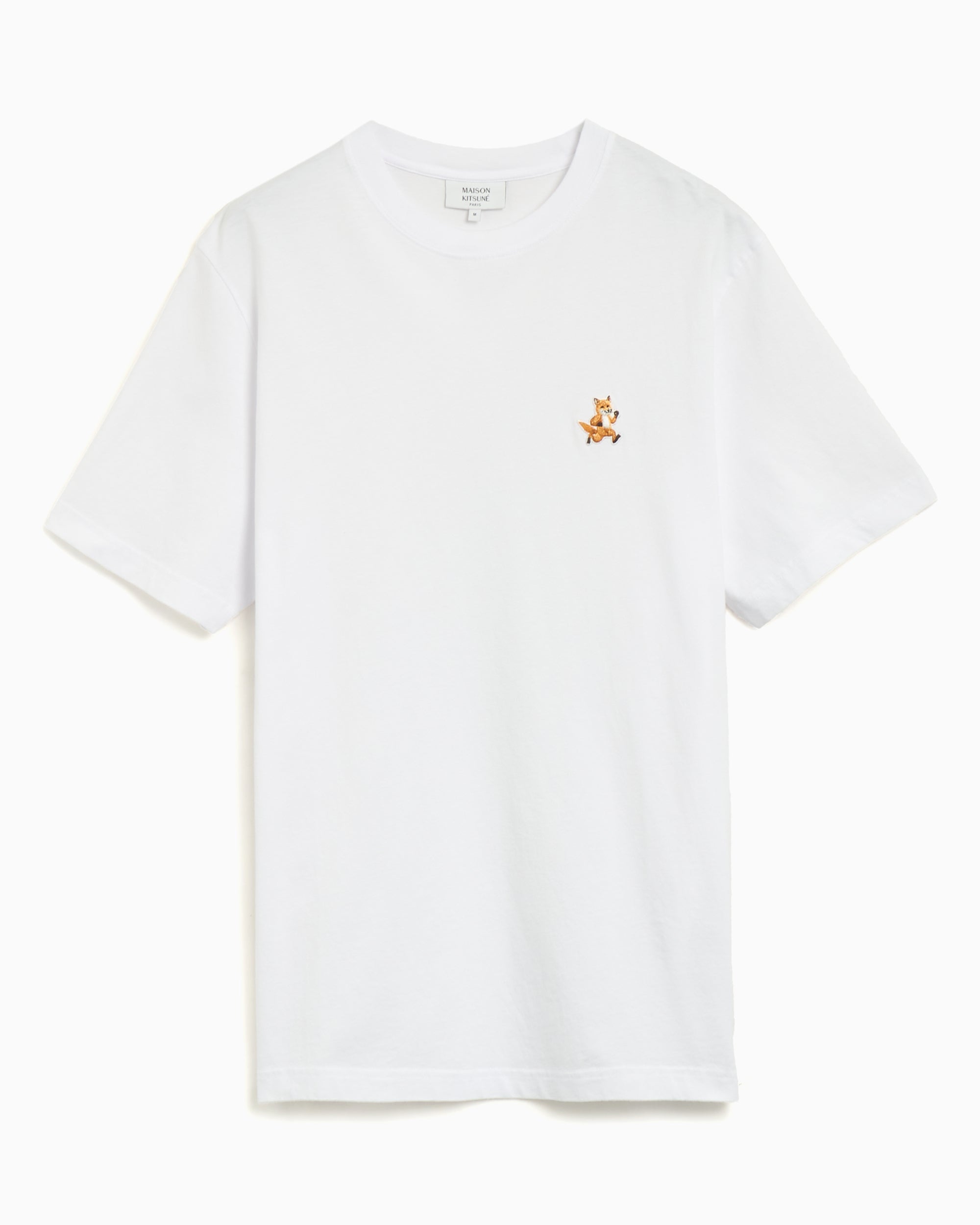 T-Shirts Maison Kitsuné Maison Kitsuné Speedy Fox Patch Men's T-Shirt Men's T-Shirt - MM00125KJ0008-P100