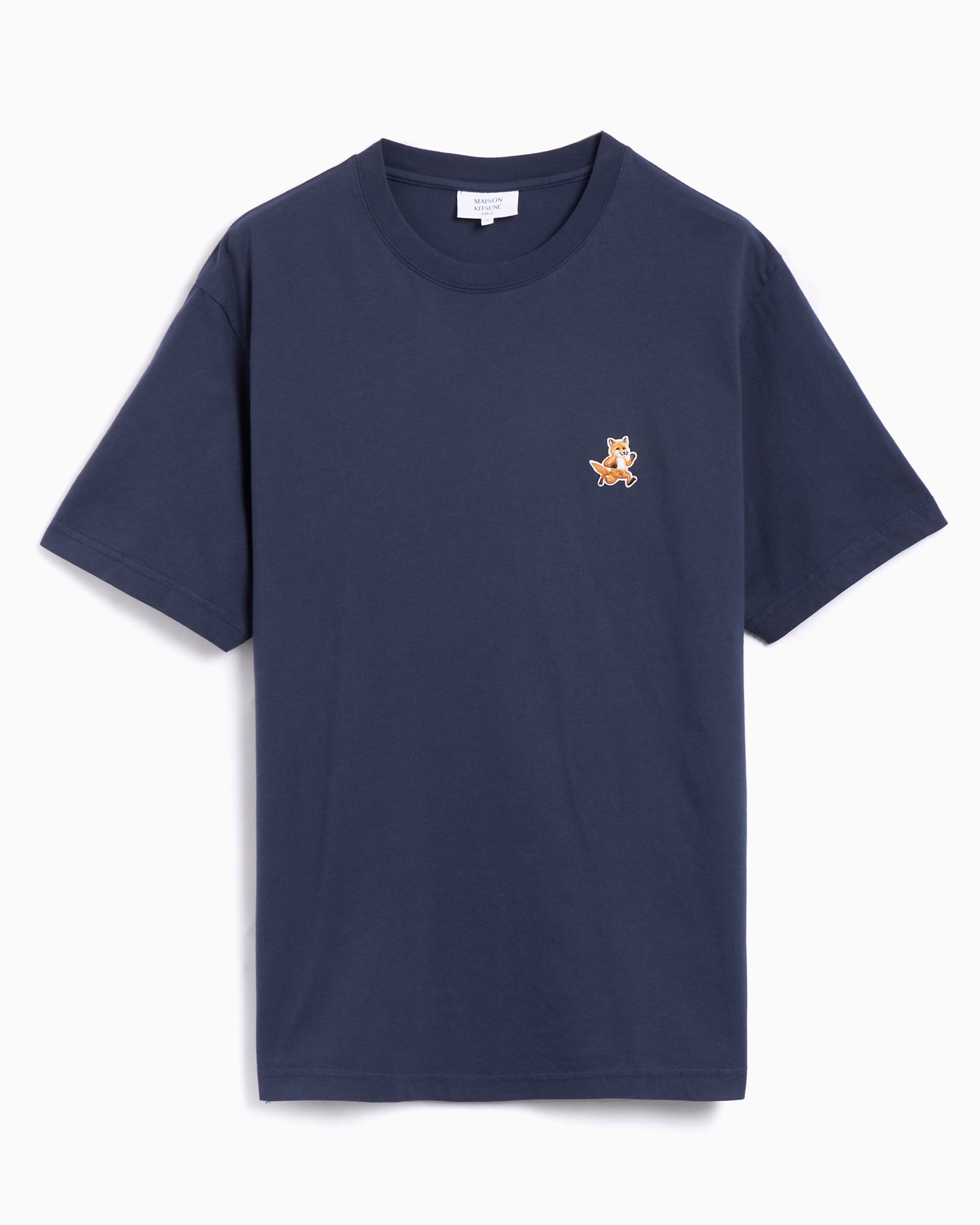 T-Shirts Maison Kitsuné Maison Kitsuné Speedy Fox Patch Men's T-Shirt Men's T-Shirt - MM00125KJ0008-P476