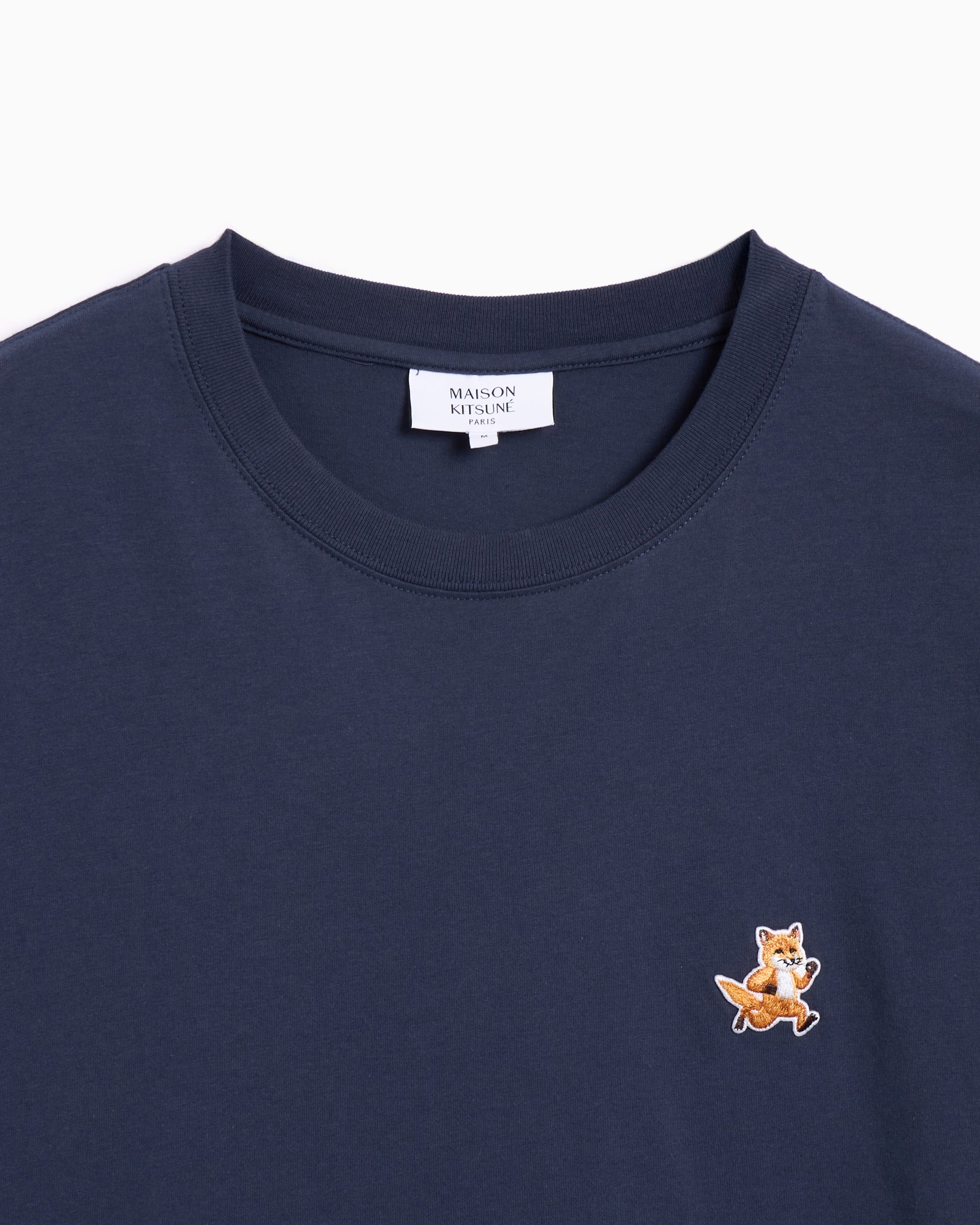T-Shirts Maison Kitsuné Maison Kitsuné Speedy Fox Patch Men's T-Shirt Men's T-Shirt - MM00125KJ0008-P476