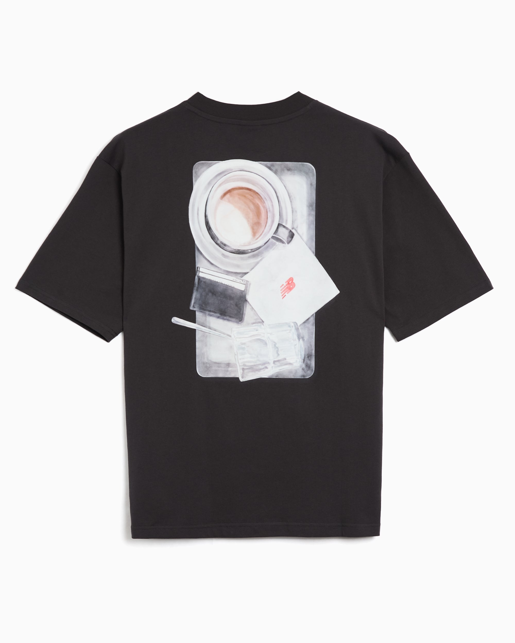 T-Shirts New Balance Grey Days "Coffee" Graphic Oversize Men's T-Shirt - MT6152I1