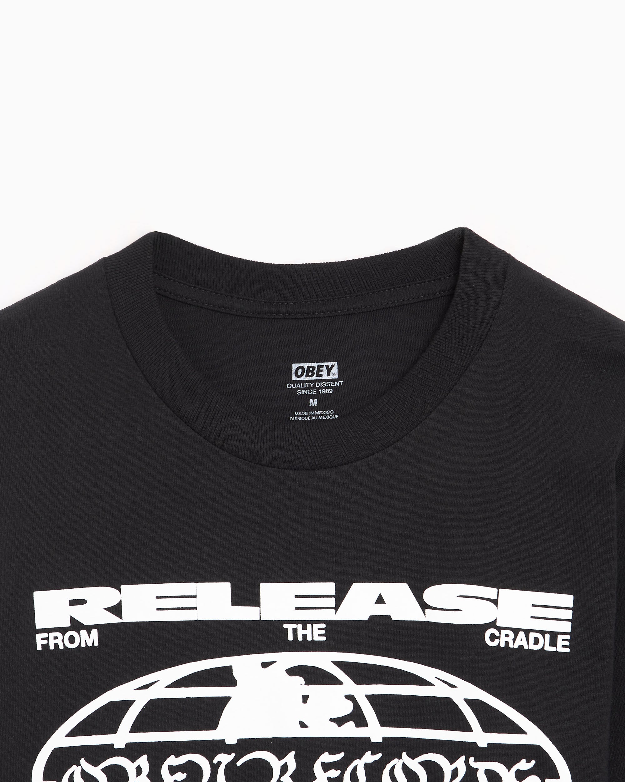 T-Shirts OBEY Clothing Release Your Mind Graphic Long-Sleeved Men's T-Shirt - 163554314-BLK