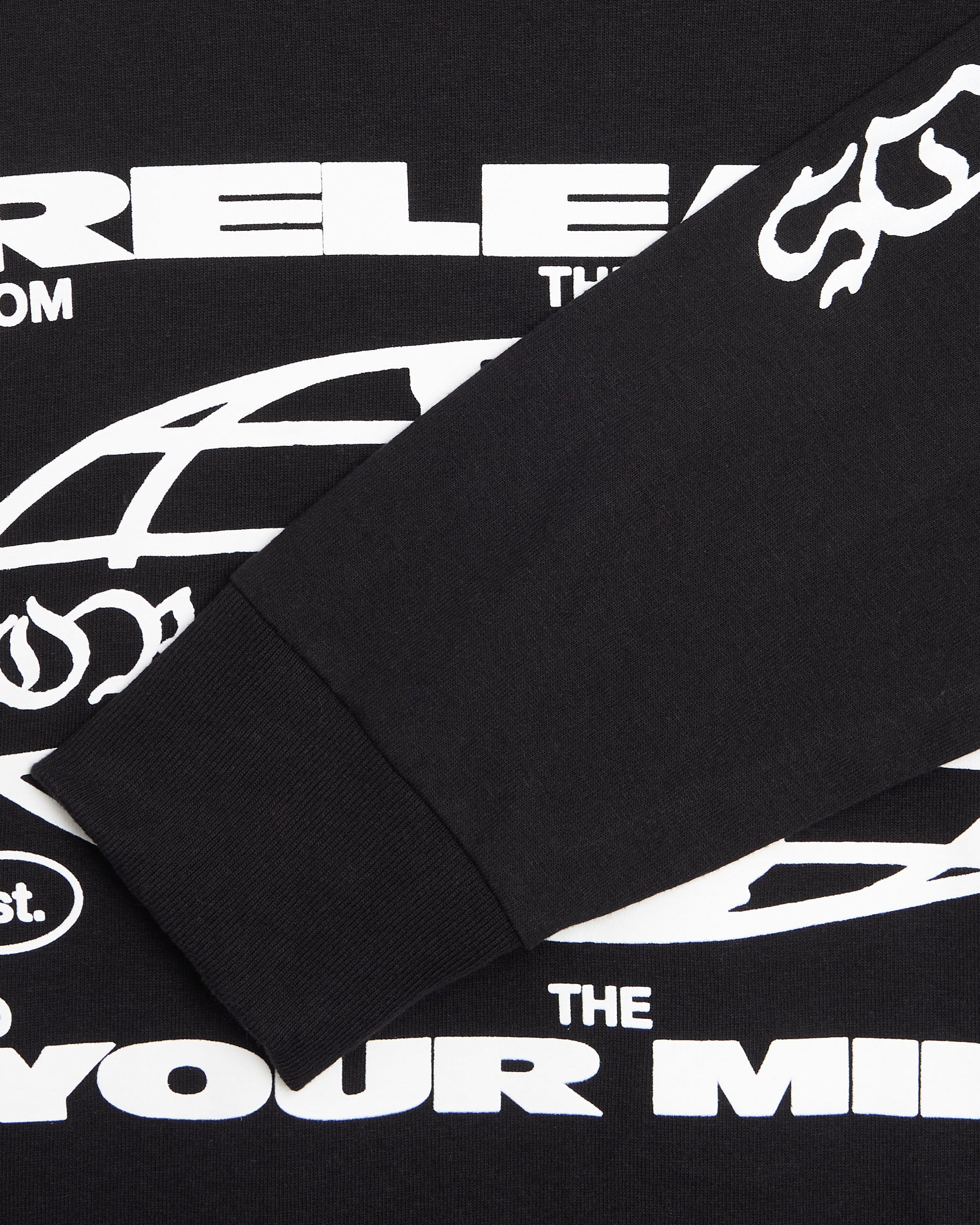 T-Shirts OBEY Clothing Release Your Mind Graphic Long-Sleeved Men's T-Shirt - 163554314-BLK