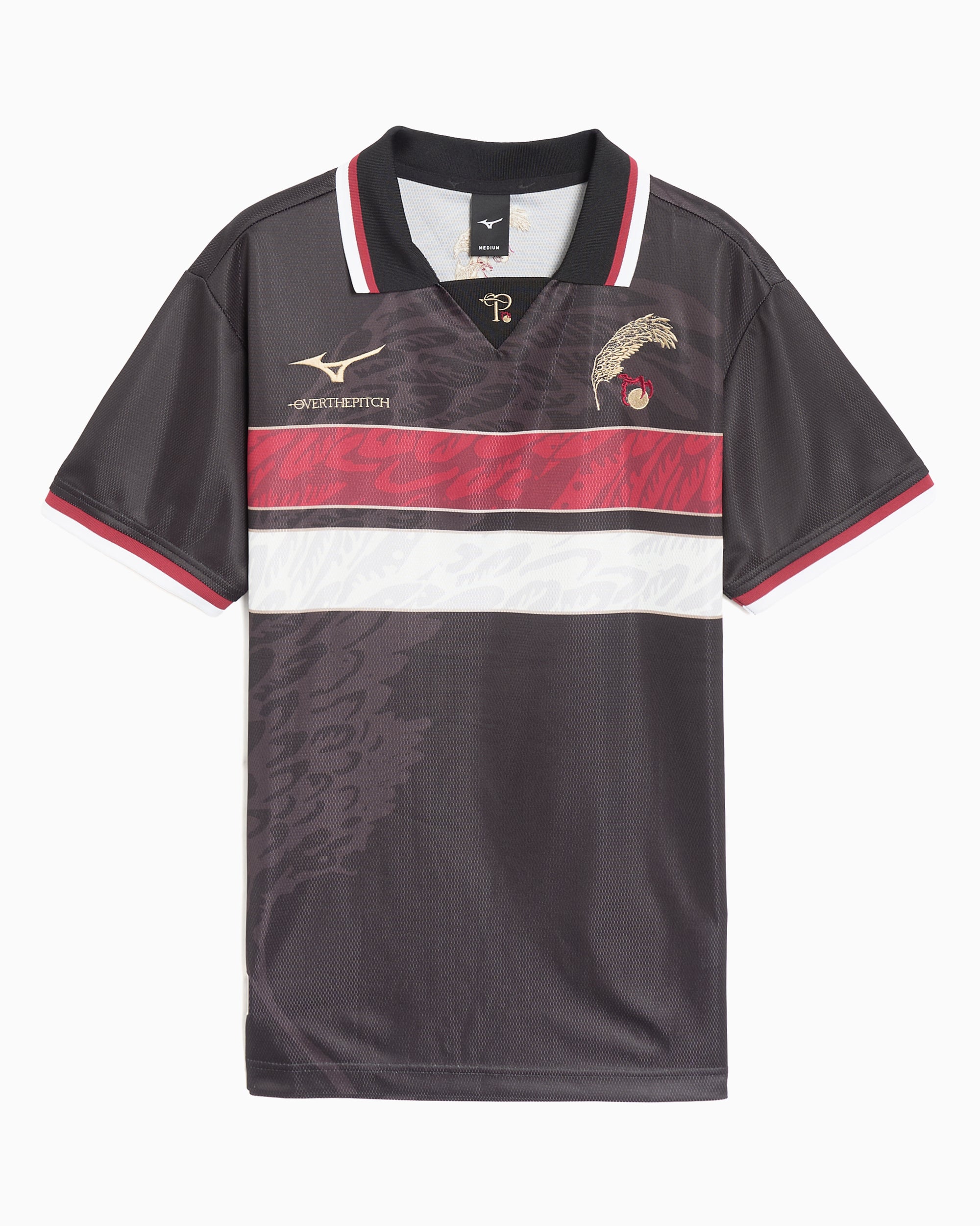 OVER THE PITCH x Mizuno Football Logo Men's Jersey T-Shirt