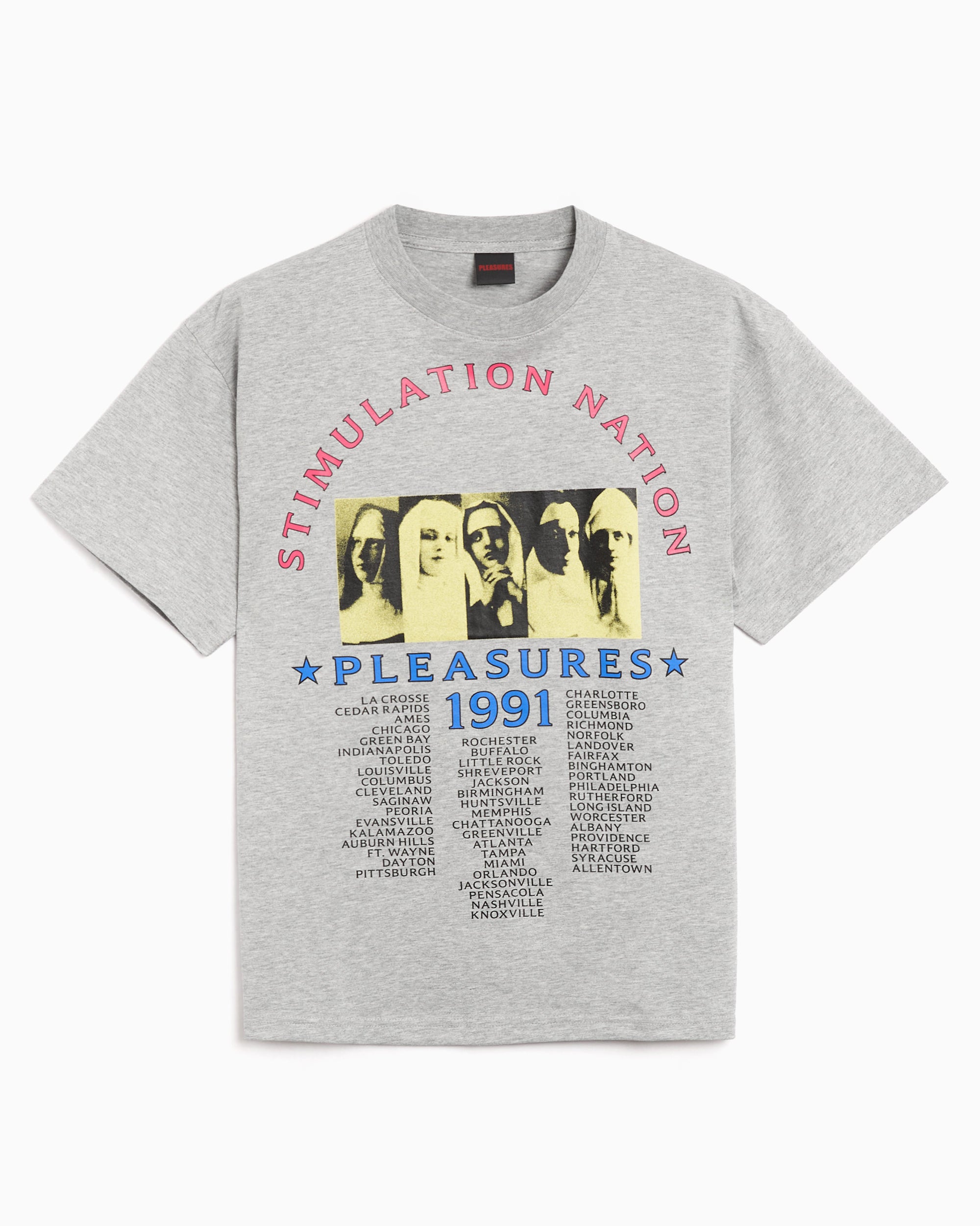 T-Shirts Pleasures Stimulation Graphic Relaxed Men's T-Shirt - P26SP066-HEATHER