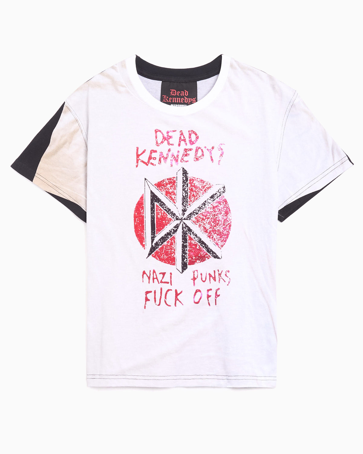 T-Shirts Pleasures x Dead Kennedys NPFO Graphic Crop Men's T-Shirt - P26FDK006-WHITE