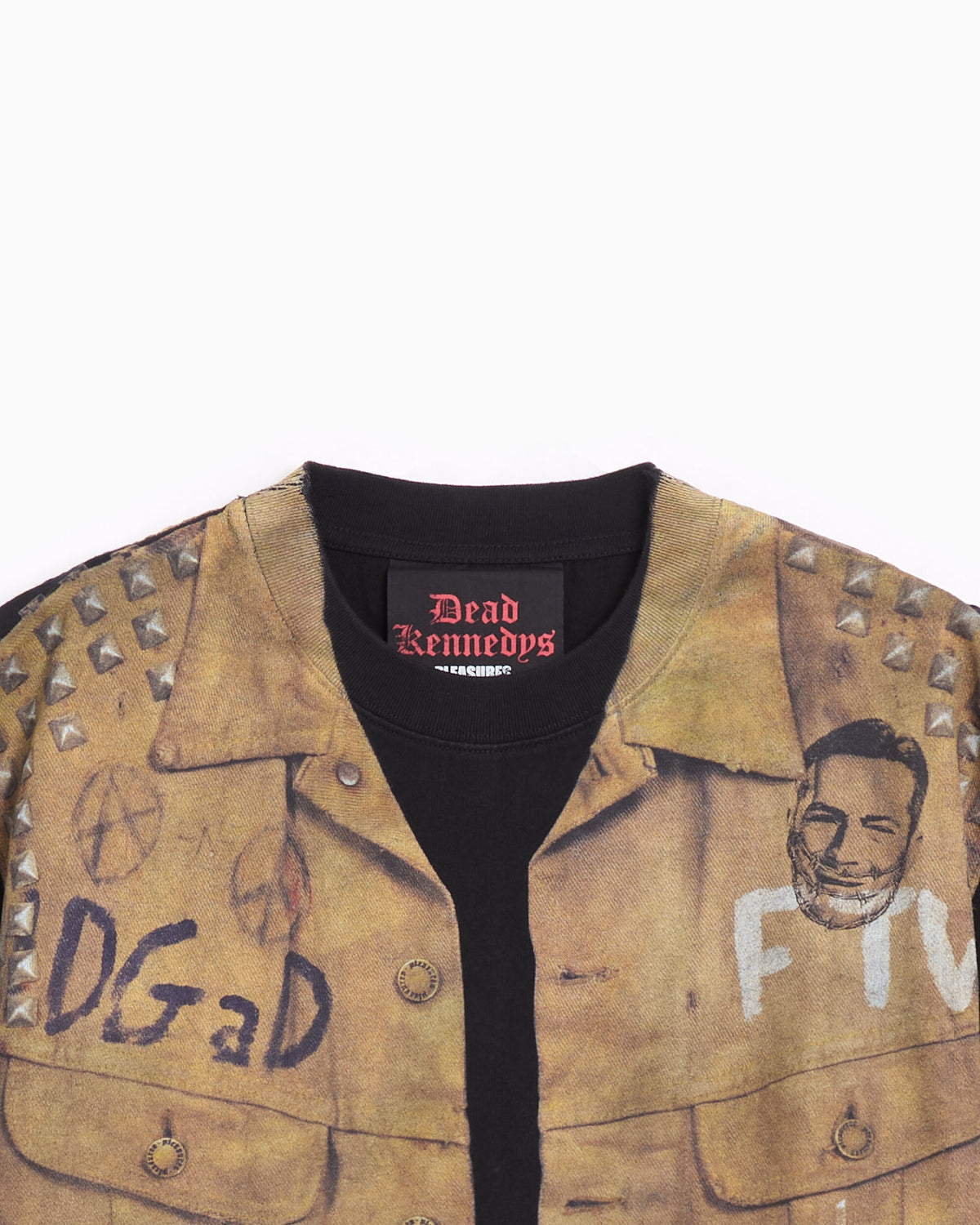 T-Shirts Pleasures x Dead Kennedys "Vest" Graphic Boxy Men's T-Shirt - P26FDK007-BLACK
