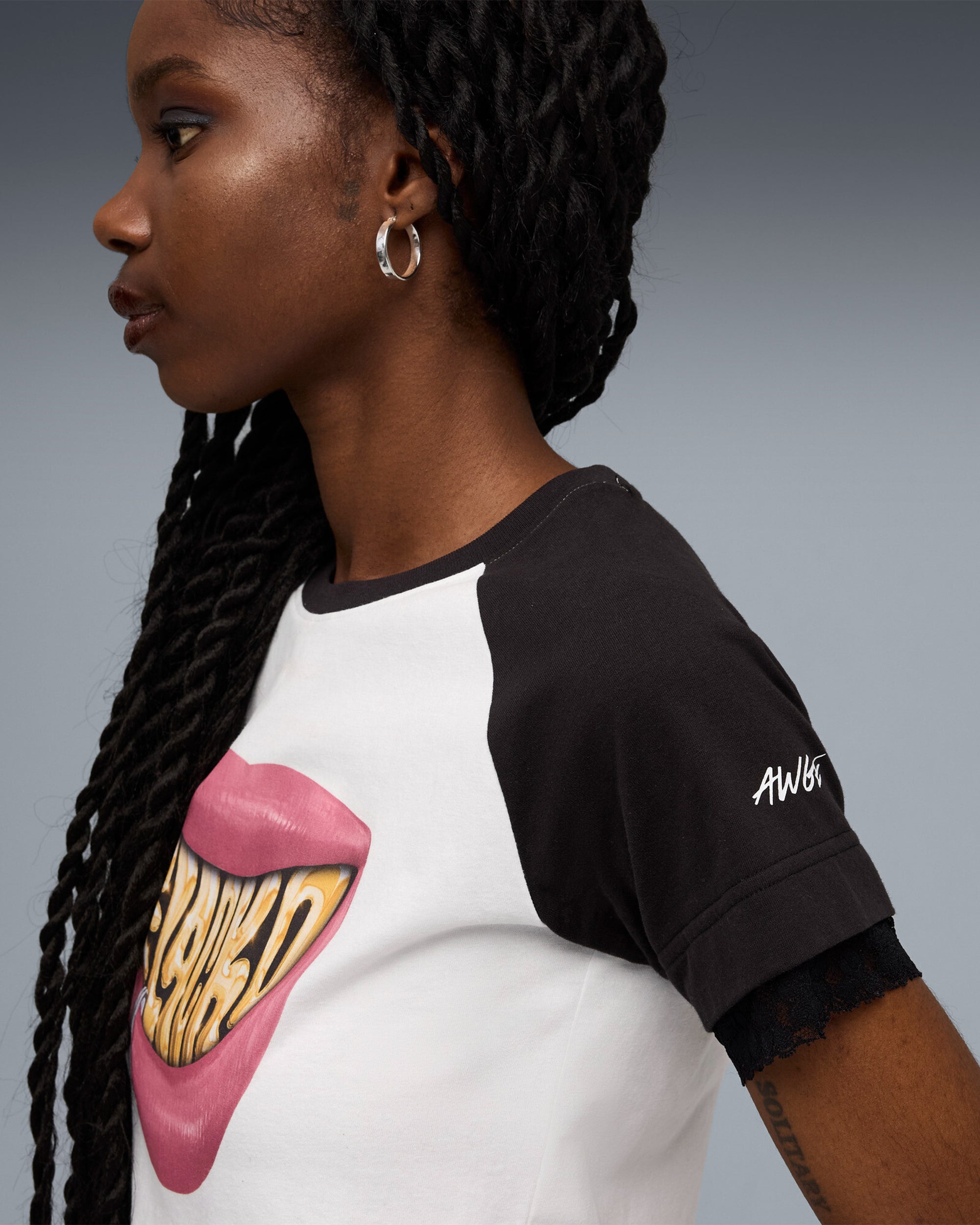 T-Shirts Puma x A$AP ROCKY "Flacko" Smile Crop Women's T-Shirt - 633419-02
