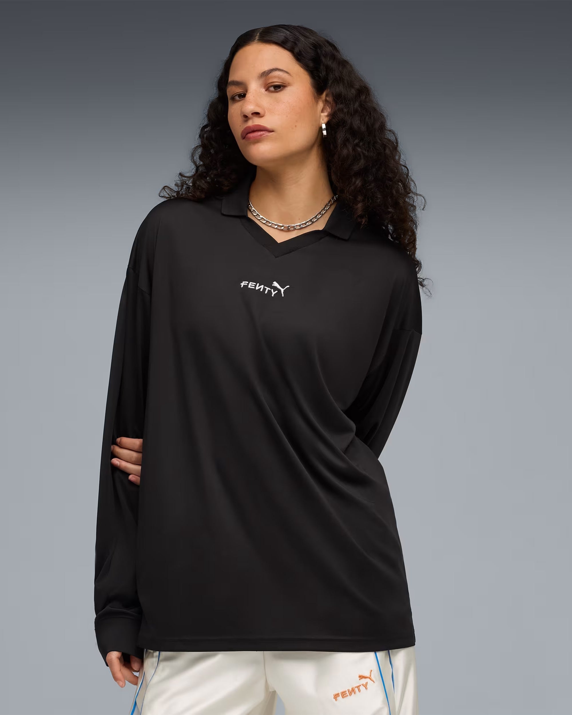 T-Shirts Puma x FENTY Goalie Long-Sleeved Relaxed Women's T-Shirt - 633786-01