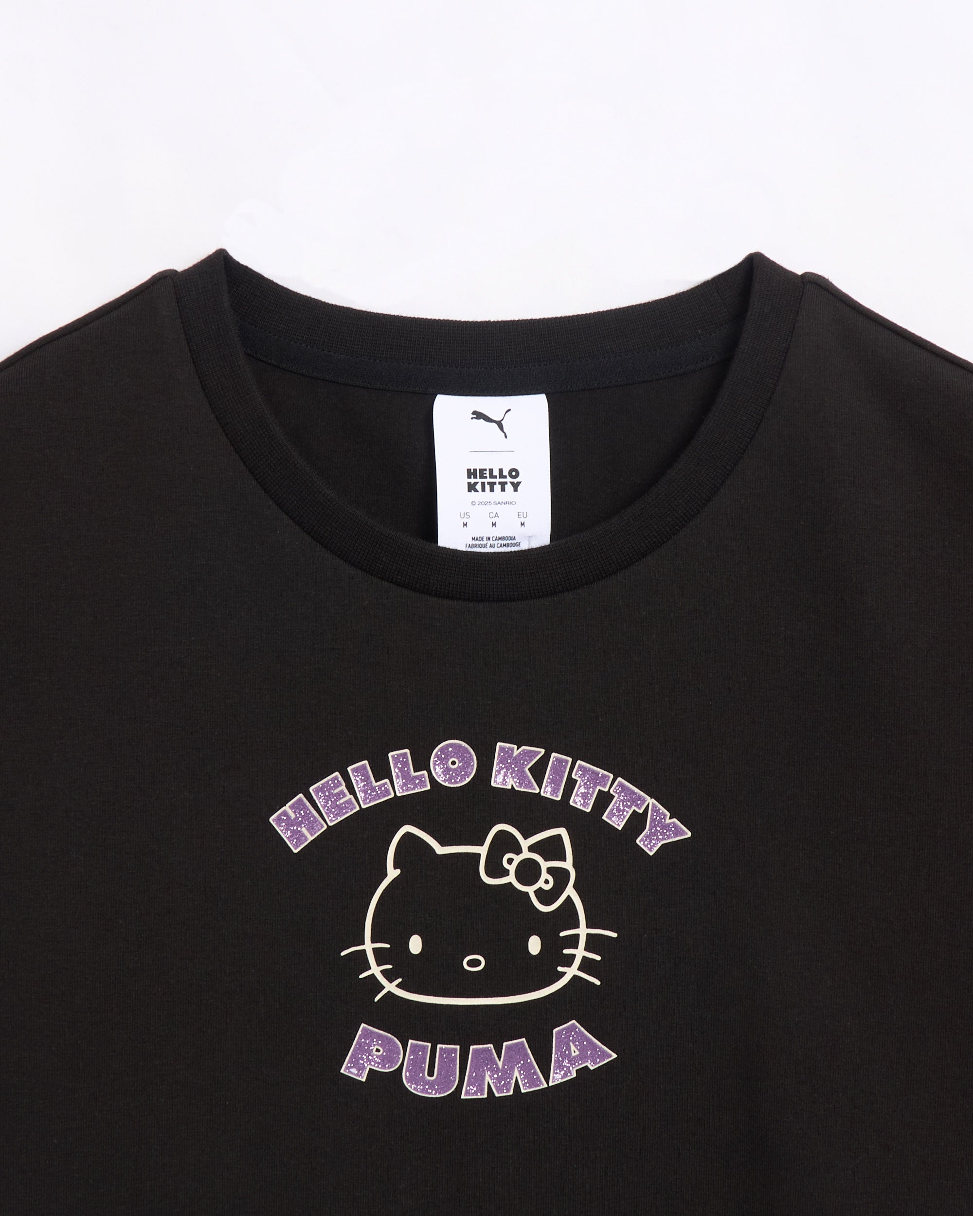 T-Shirts Puma x Hello Kitty Women's Graphic Baby T-Shirt Crop Women's T-Shirt - 631613-01