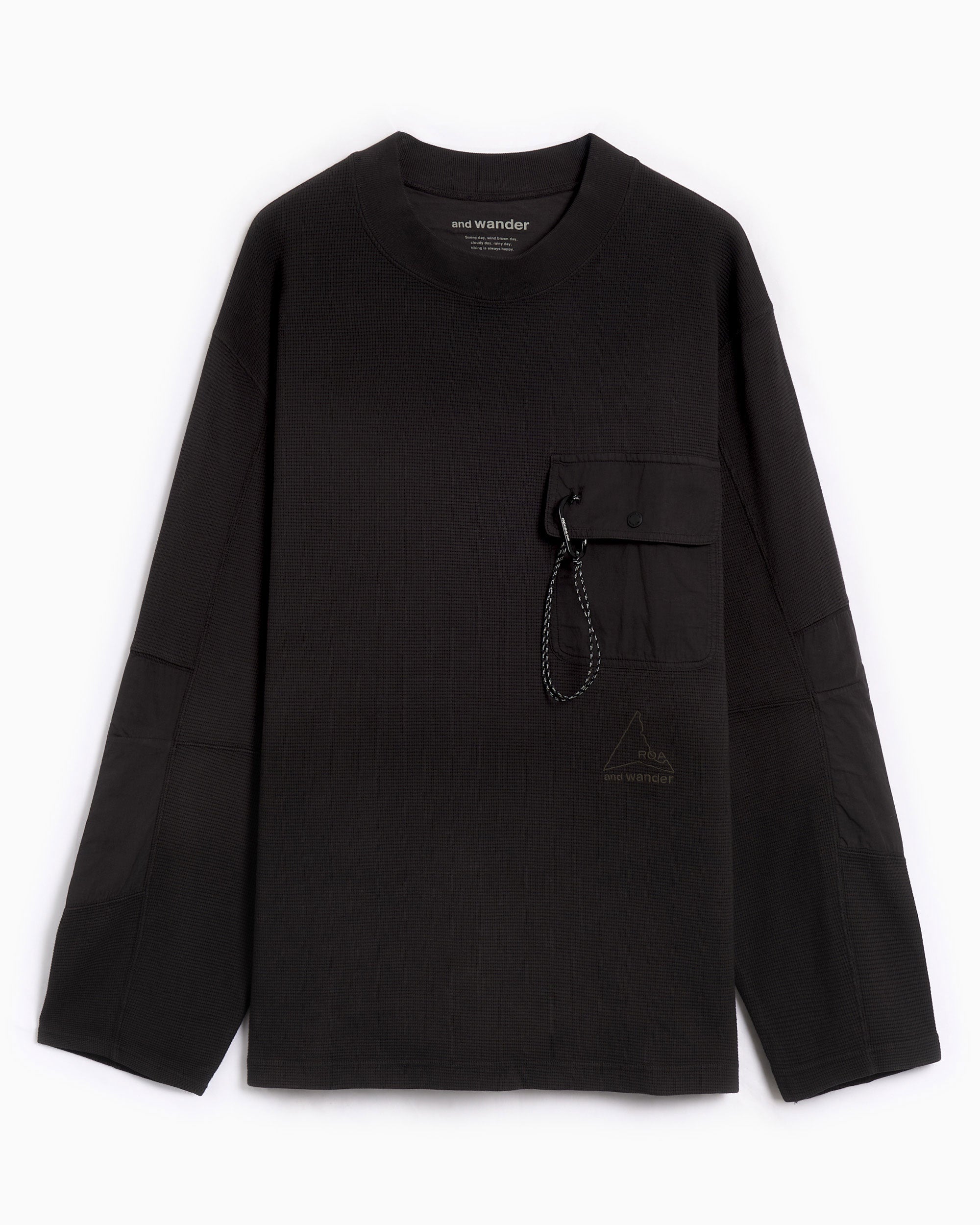 ROA x And Wander Garment-dyed Long-Sleeved Relaxed Men's T-Shirt
