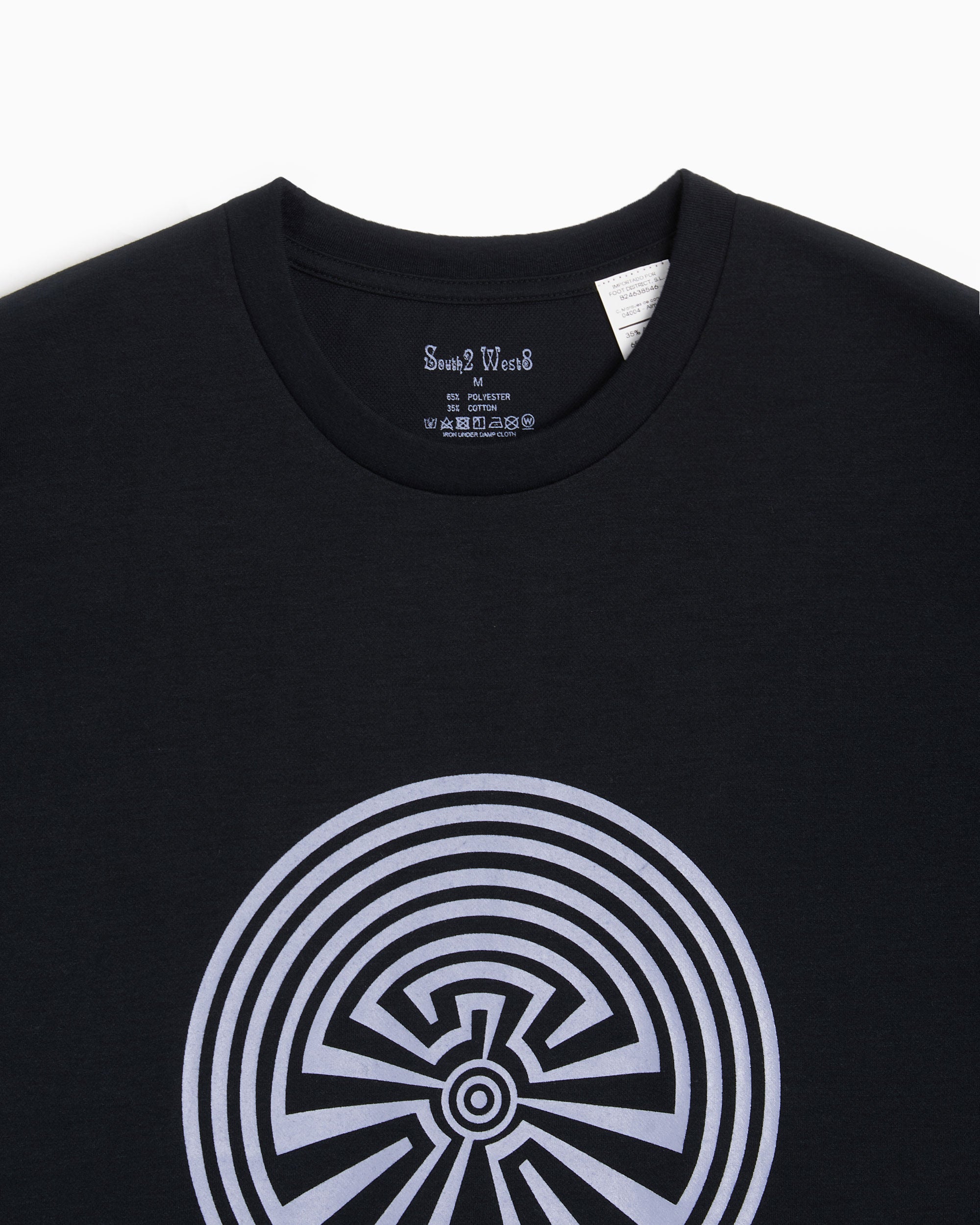 T-Shirts South2 West8 Maze Men's Long Sleeve T-Shirt Men's T-Shirt - NS841-B-Black
