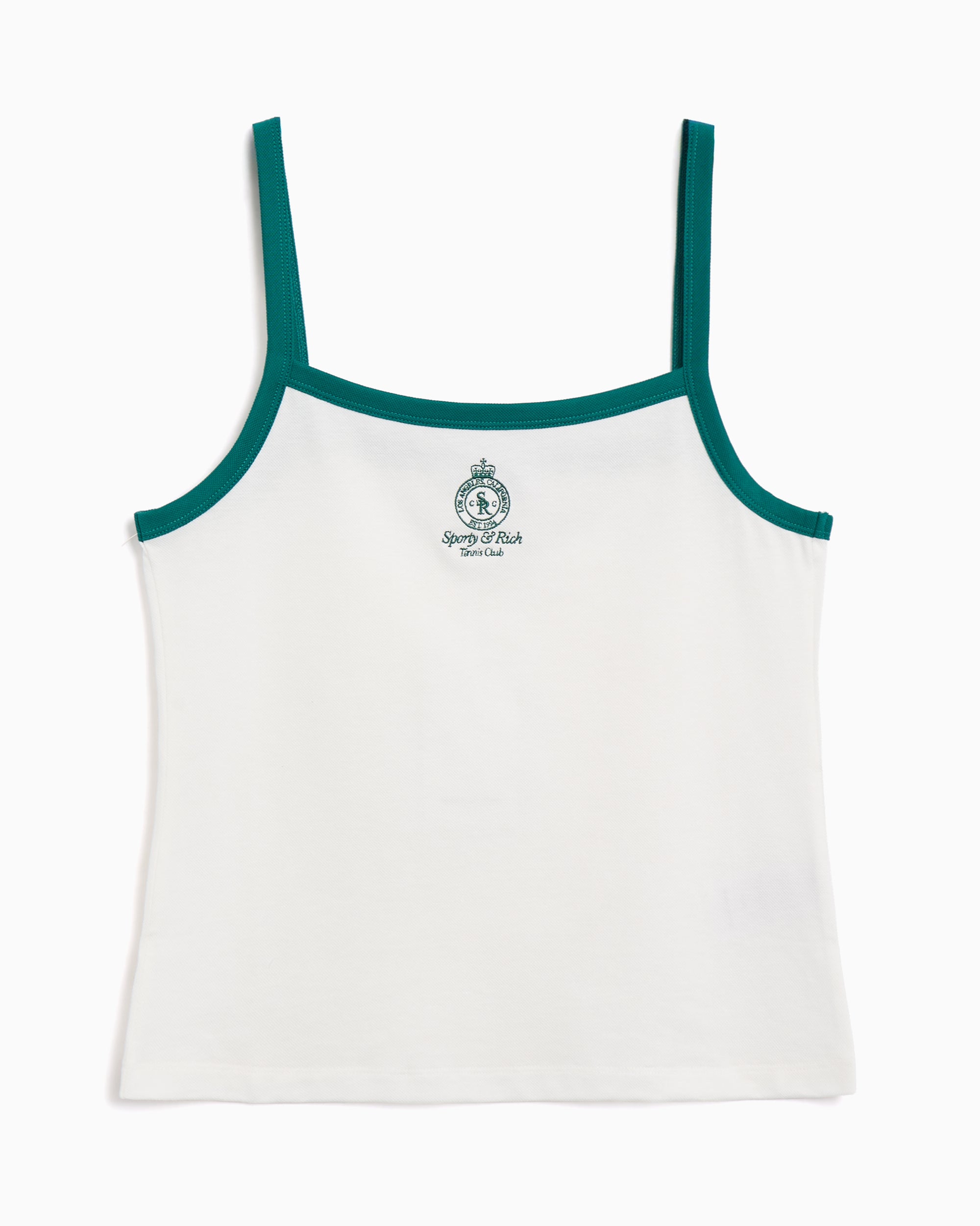 T-Shirts Sporty & Rich Crown Tennis Pique Women's Tank Top - TO079621304WH27