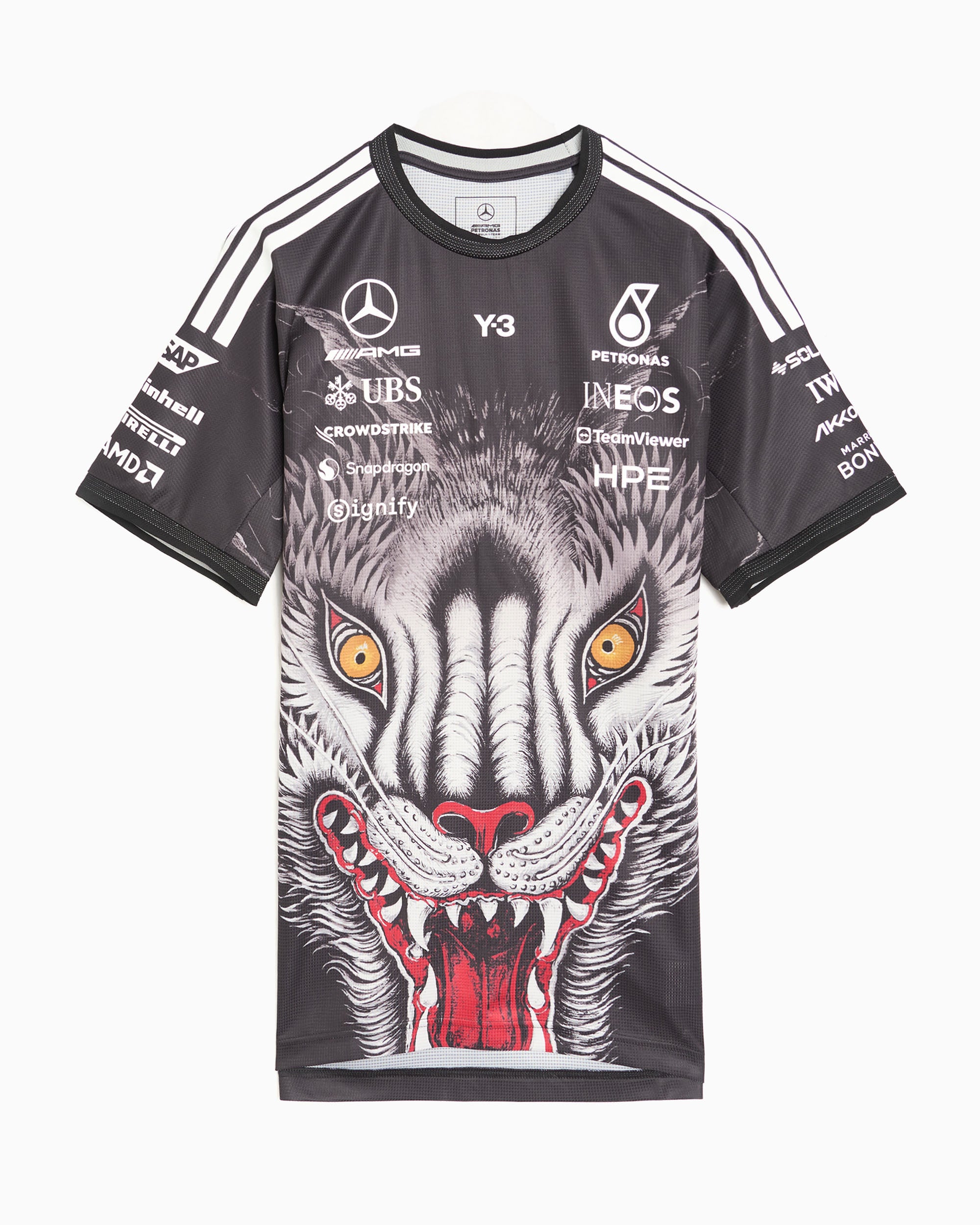 T-Shirts Y-3 x Mercedes AMG Petronas Team F1 "Driver" Graphic Unisex T-Shirt - KT2226