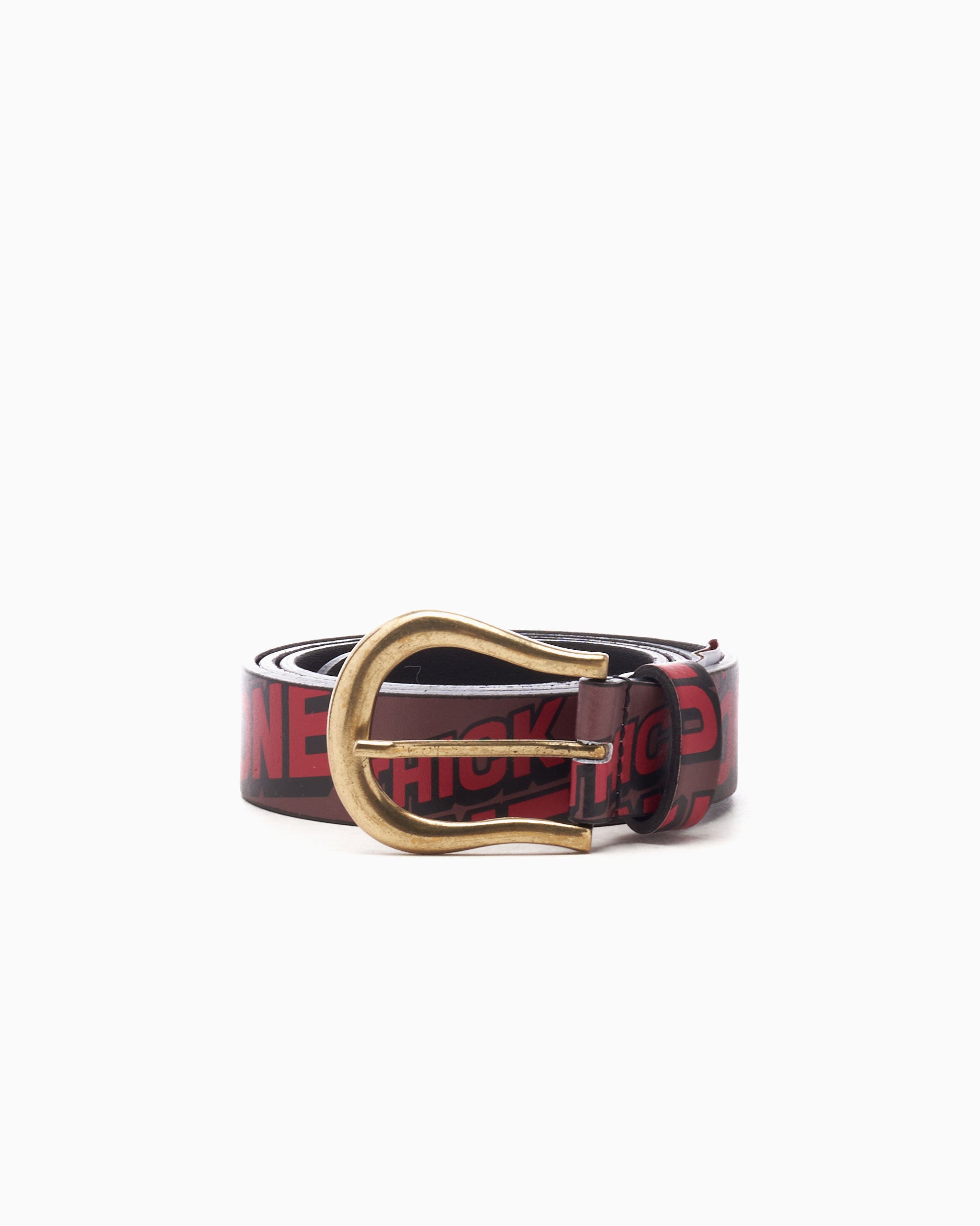 Sky High Farm Workwear Thick One Unisex Allover Print Leather Belt Uni