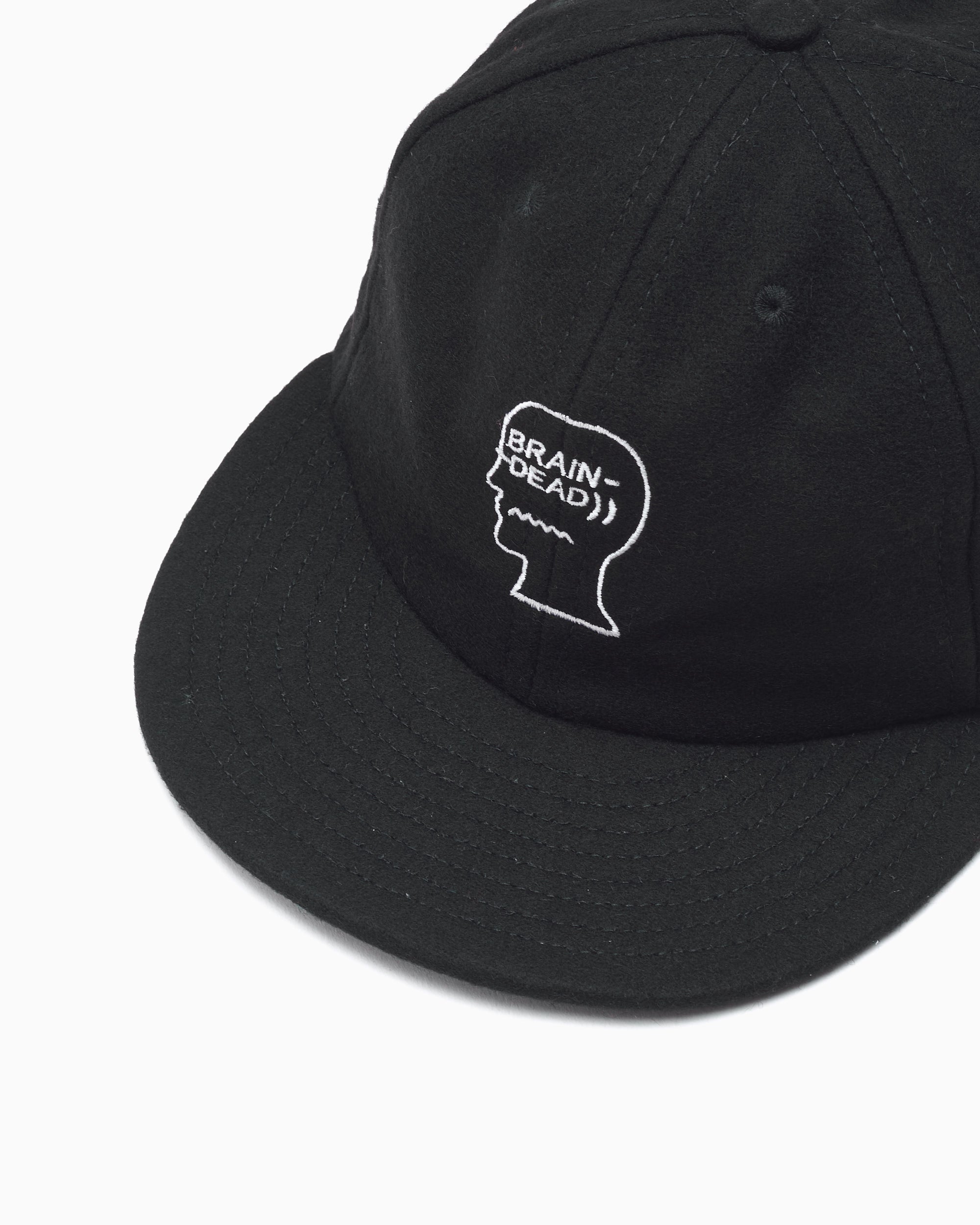 BRAIN DEAD LOGO 5Panel CAP ストラップバック キャップ Batwing Logohead Flannel Hat - Navy – Brain Dead