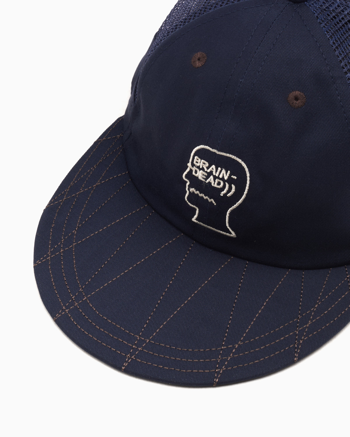 Brain Dead Logohead Long Brim Mesh Panel Unisex Cap