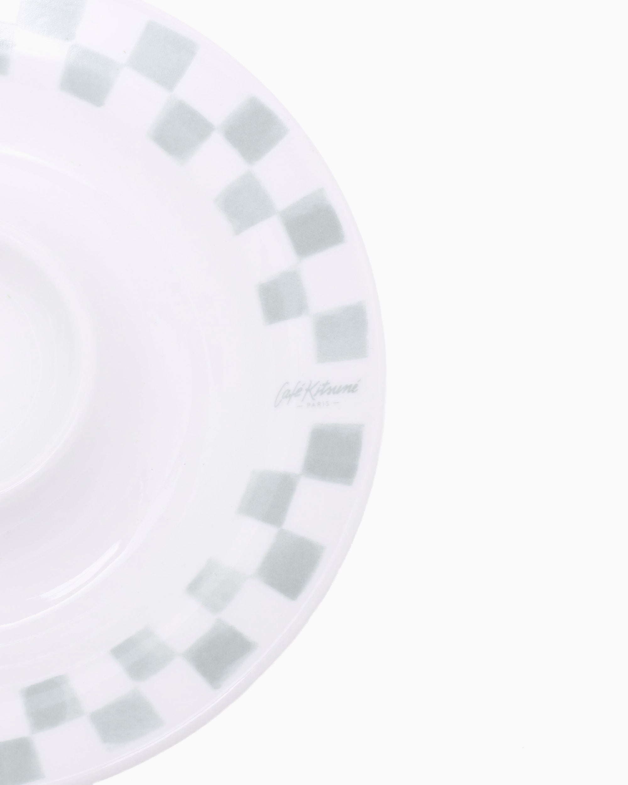 Decoration Café Kitsuné Checkerboard Porcelain Egg Cup - PU08104O0010-0386