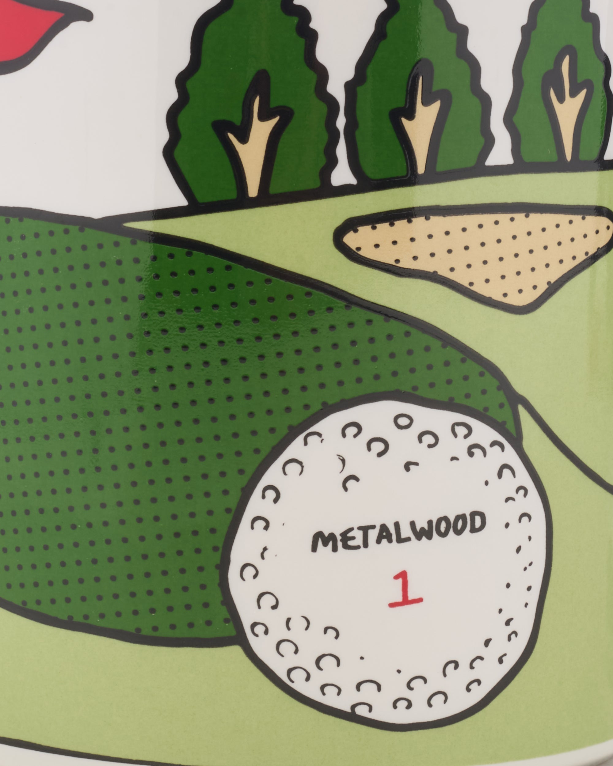 Decoration Metalwood Putt Putt Mug - MWS25-16-03-WHT