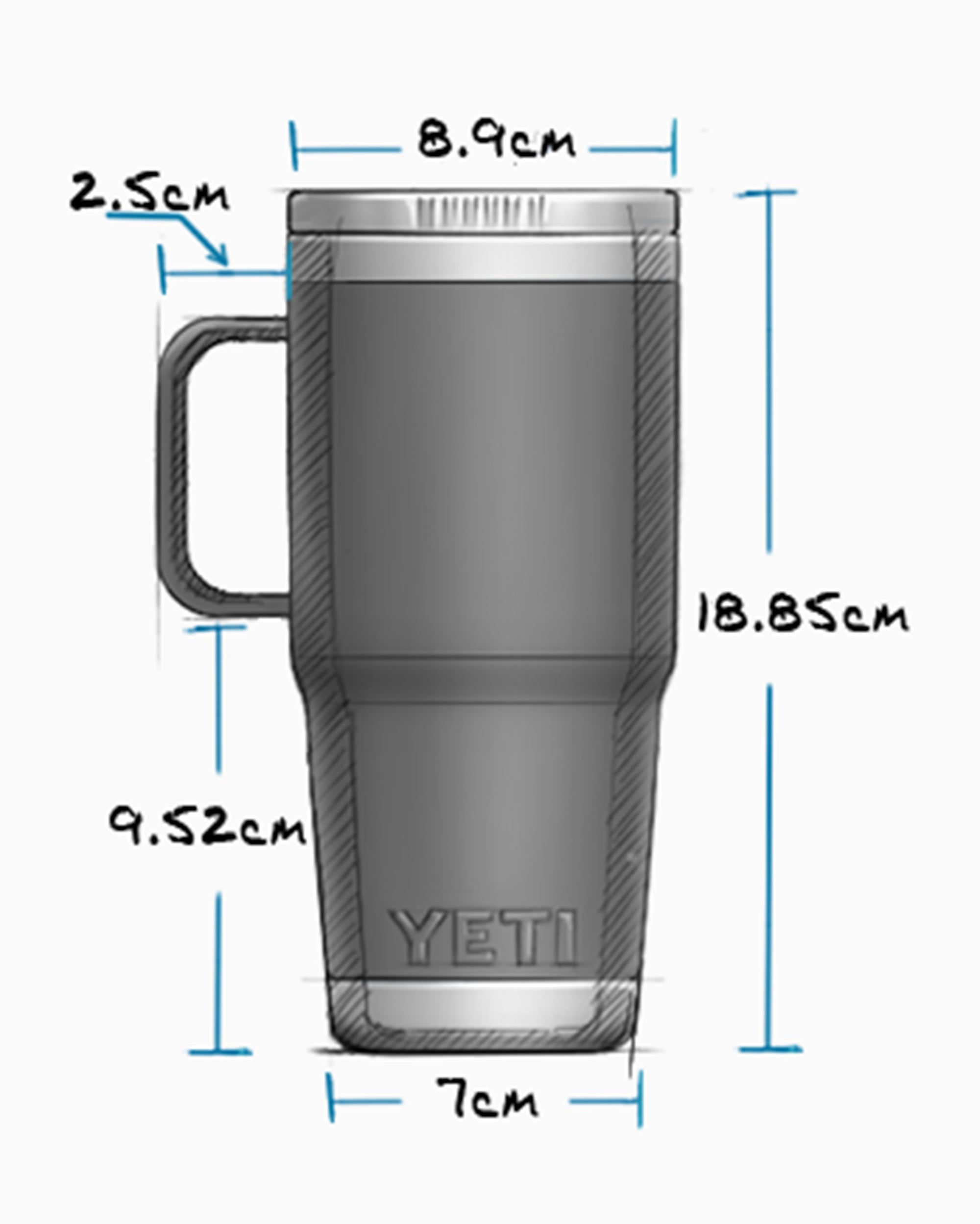 Drinkware YETI Rambler 591 ML Travel Mug - SKU-0320-BLK