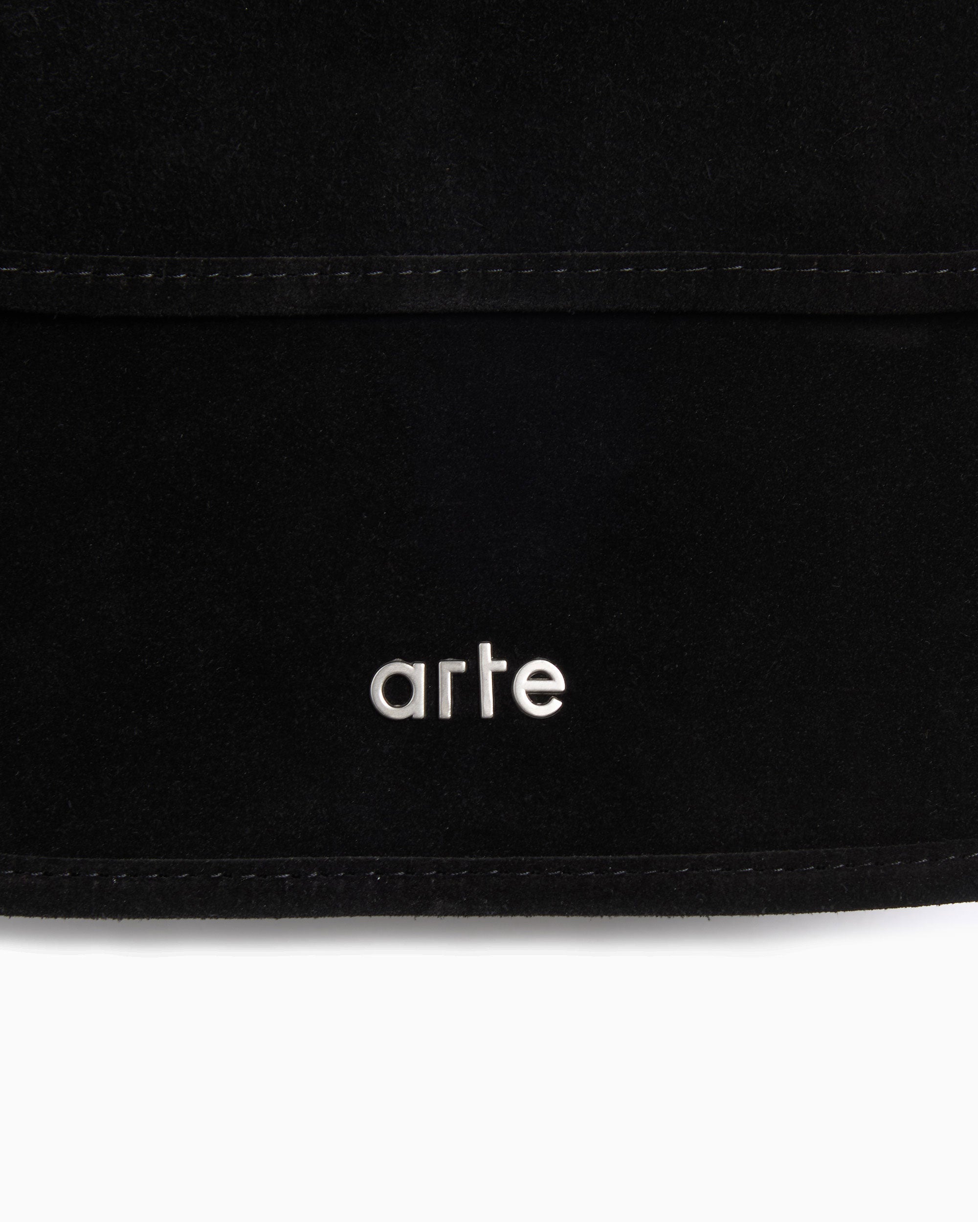 Handbags Arte Antwerp Suede Crossbody Bag Unisex Bag - AW25-177AC-Black