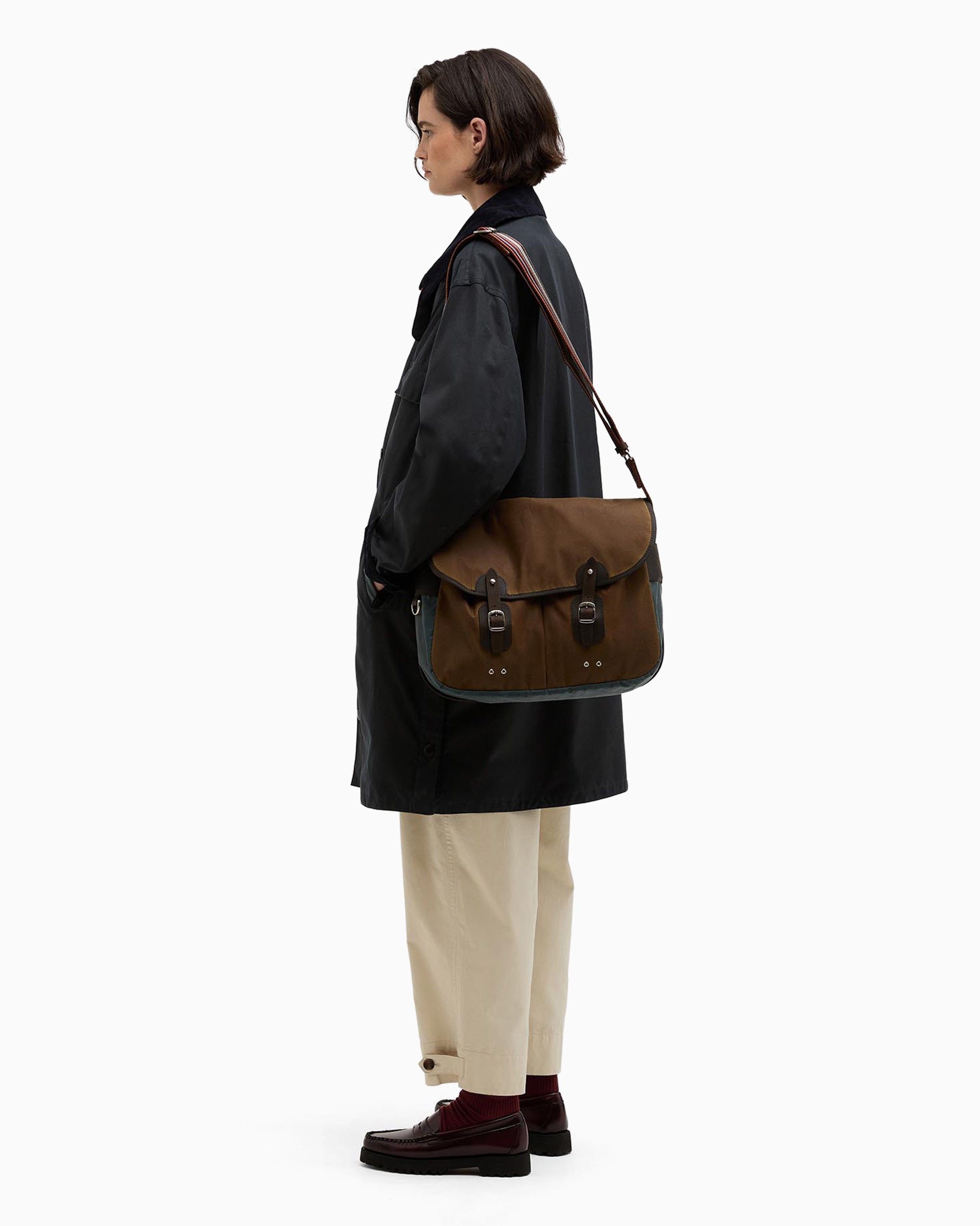 Barbour x Paul Smith Wax Tarras Unisex Shoulder Bag