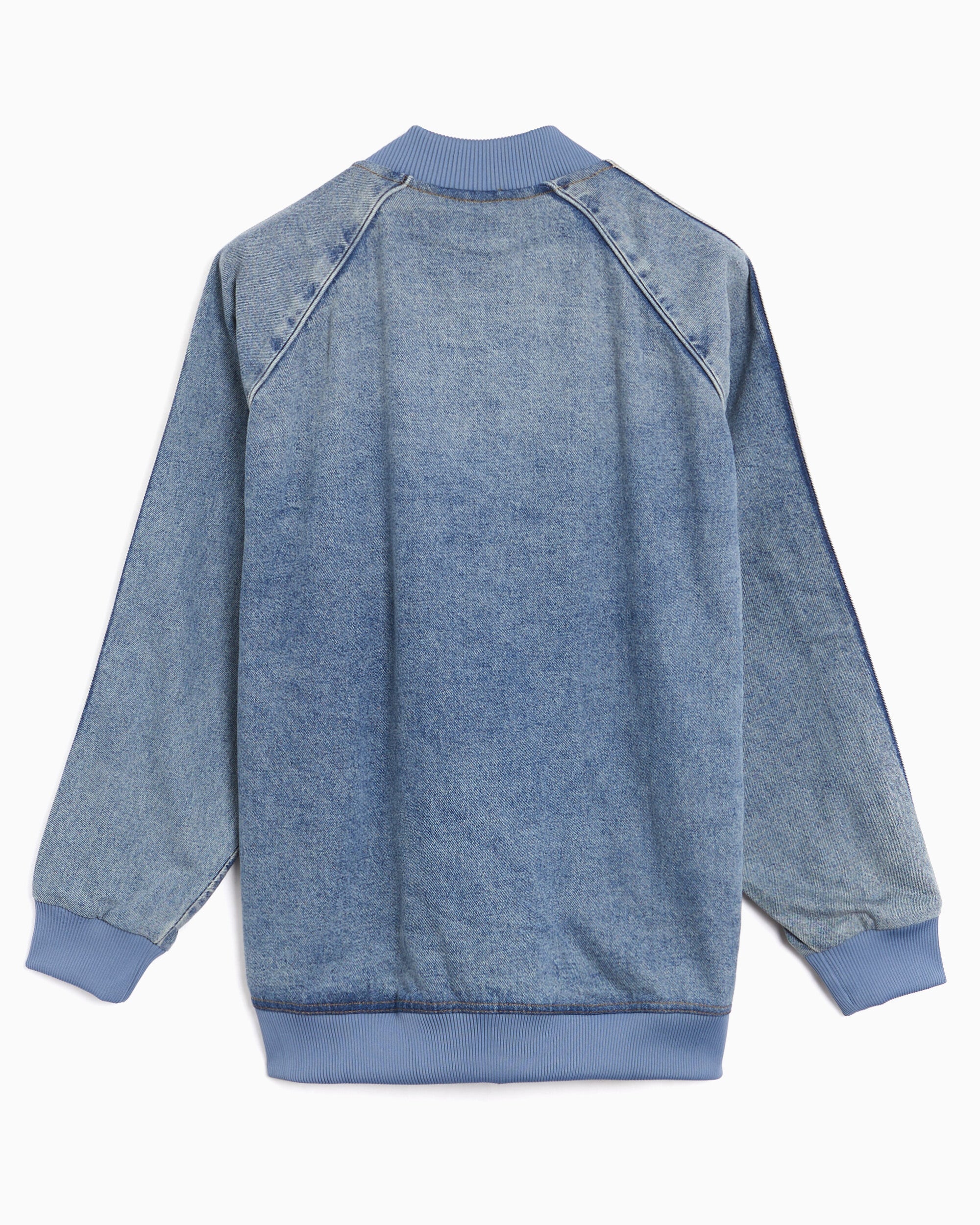 Jackets Coats adidas Originals Denim 3 Stripes Oversize Women's Track Jacket - KQ6473