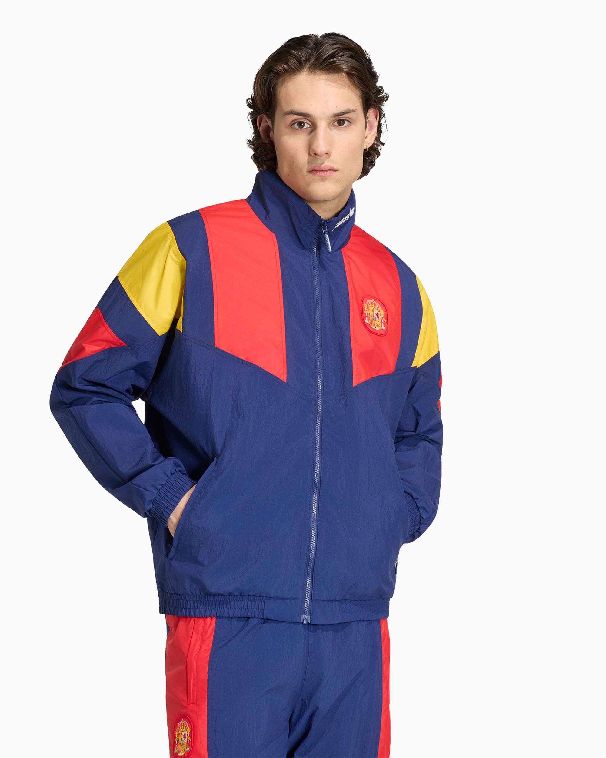  Originals Spain トラックジャケットメンズ М adidas Originals EQT Spain Football Logo Relaxed Men's Track Jacket
