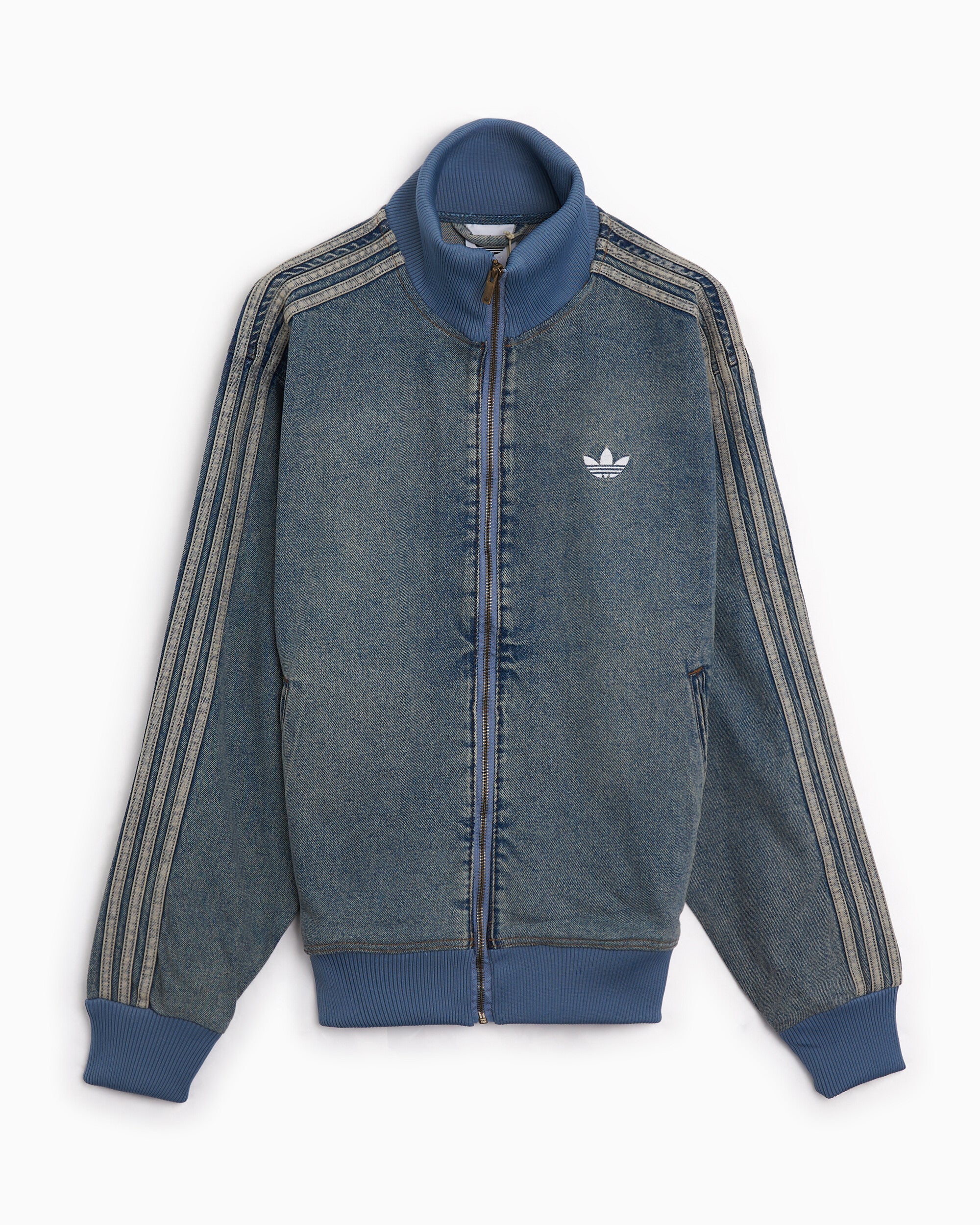 Jackets Coats adidas Originals Firebird Adicolor Denim Logo Relaxed Men's Track Jacket - KS4970