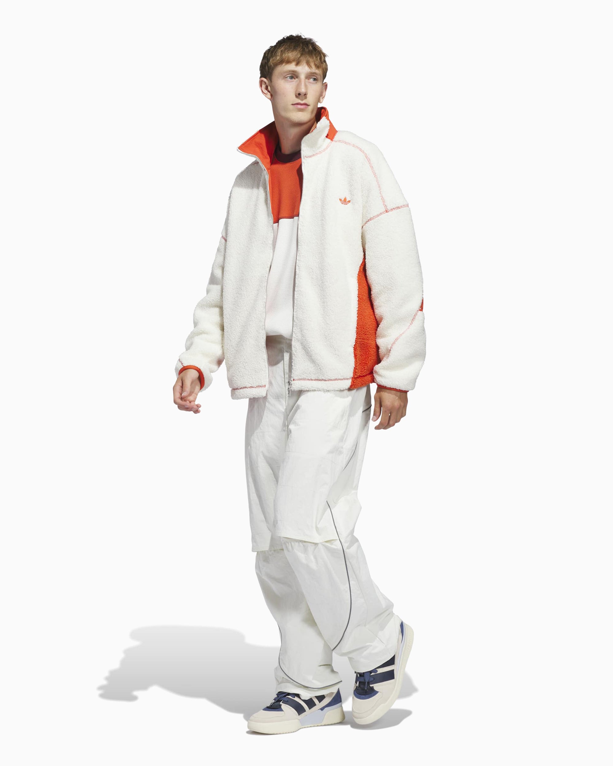 Jackets Coats adidas Originals Los Angeles Adams Blvd Oversize Unisex Fleece Jacket - JX6150