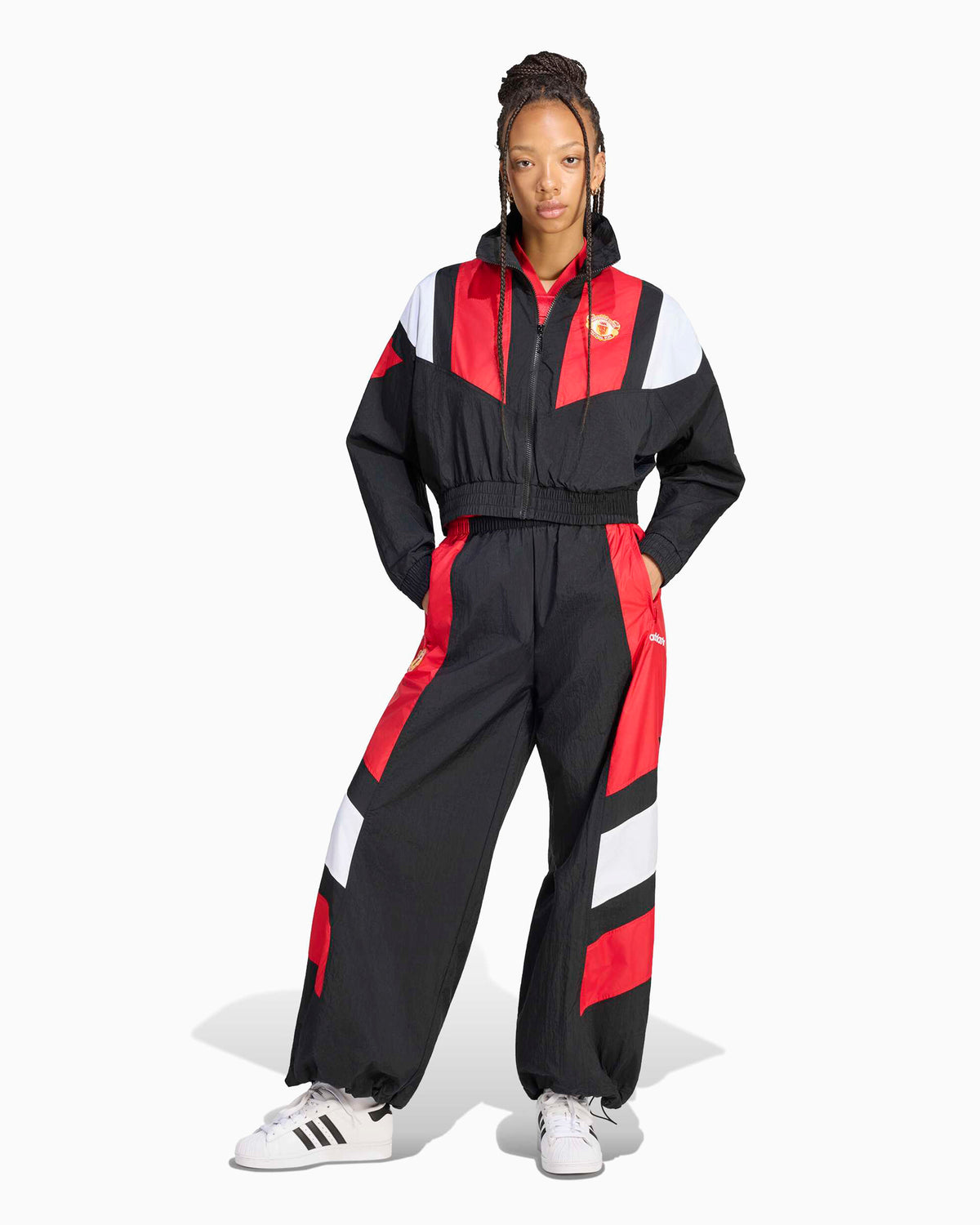 Jackets Coats adidas Originals Manchester United FC EQT Crop Women's Track Jacket - KH4834