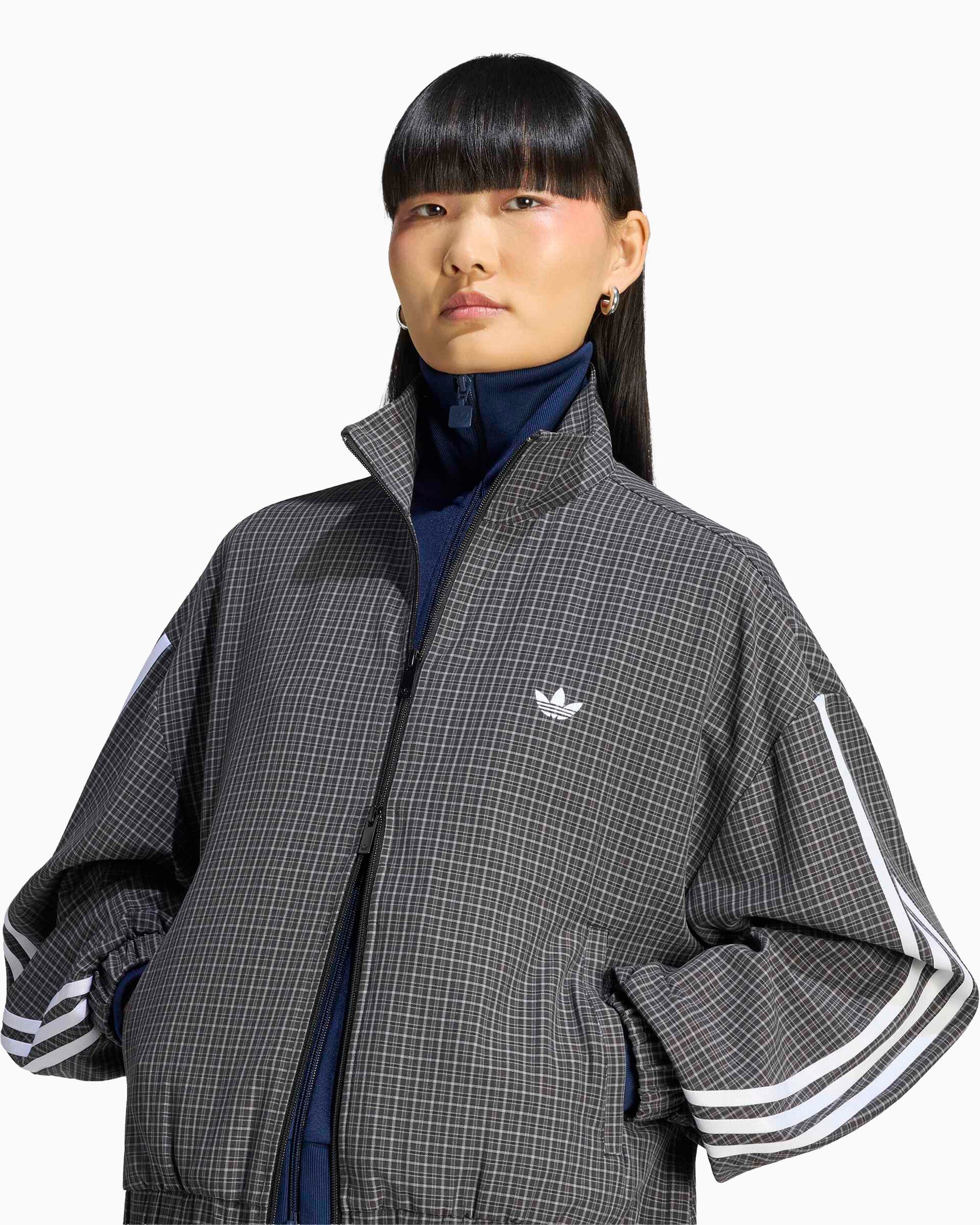 adidas Originals Plaid Relaxed Women's Light Jacket