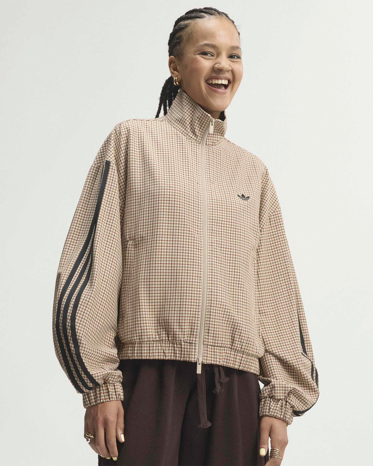 Jackets Coats adidas Originals Plaid Relaxed Women's Light Jacket - LE8307