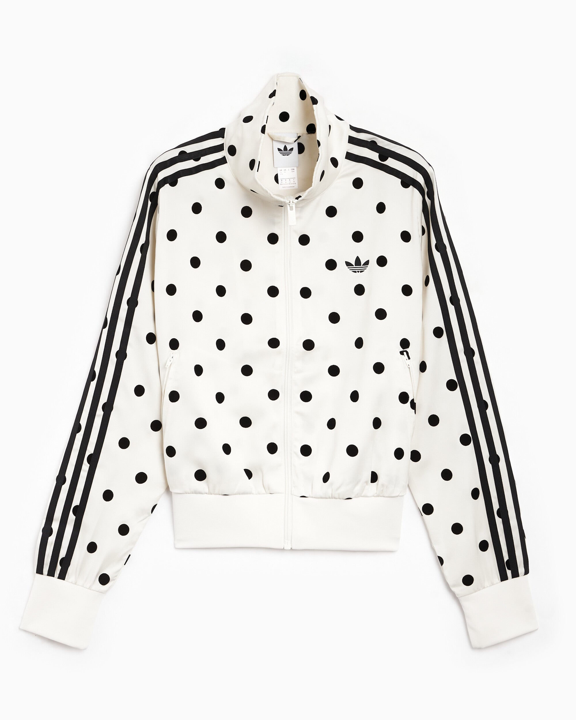 Jackets Coats adidas Originals Satin Polka Dots Crop Women's Track Jacket - KV1165