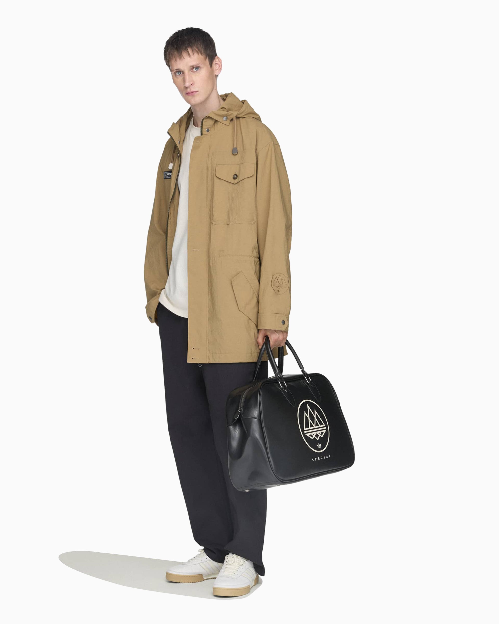 ミュージシャン J.S.B. EMBLEM Parka adidas Originals SPZL Parka Longridge Logo Men's Light Jacket