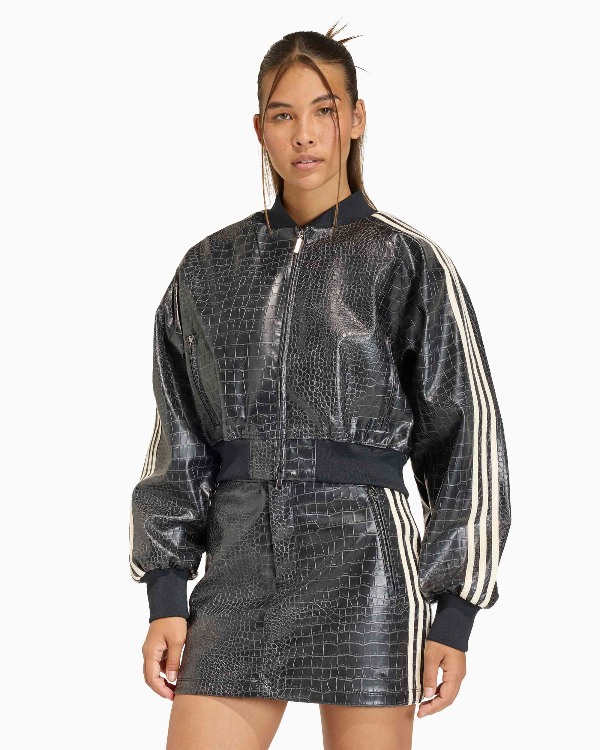 adidas Originals SST Pleather "Crocodile" Crop Women's Track Jacket adidas Originals SST Pleather "Crocodile" Crop Women's Track Jacket