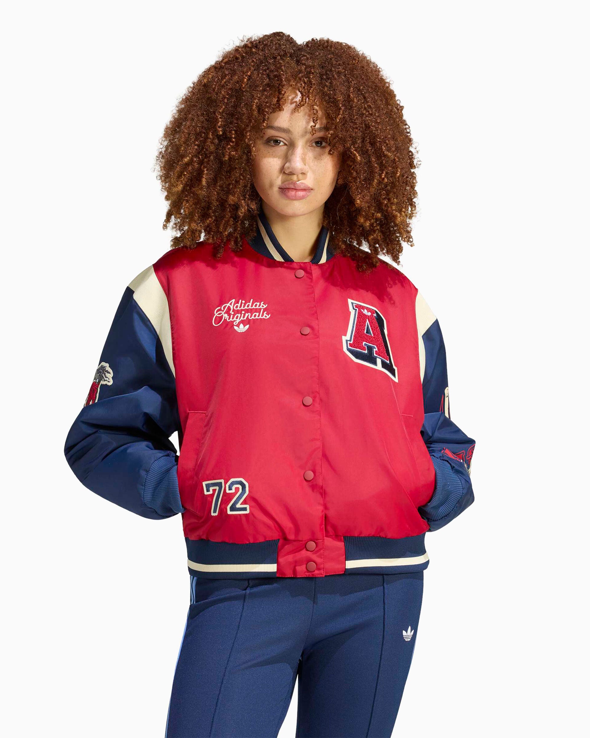 Jackets Coats adidas Originals with patches Boxy Women's Varsity Jacket - KR7030
