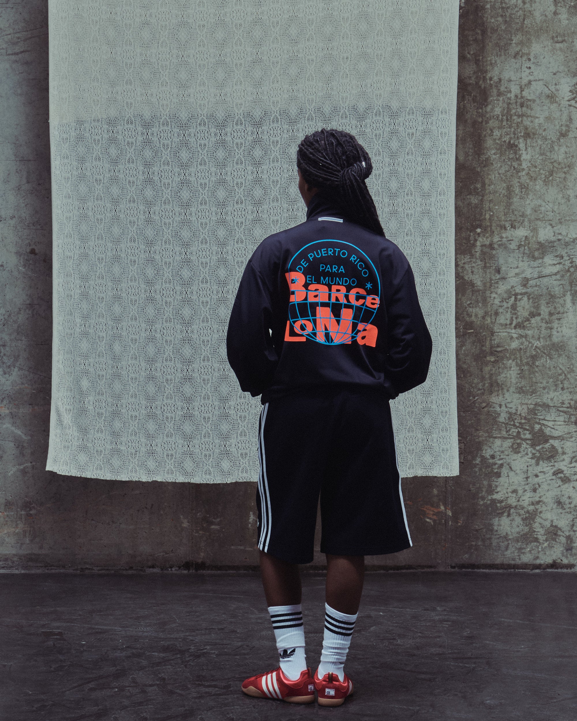 Jackets Coats adidas Originals x Bad Bunny DTmF Tour Merch "Barcelona" Firebird Track Jacket - LG9053