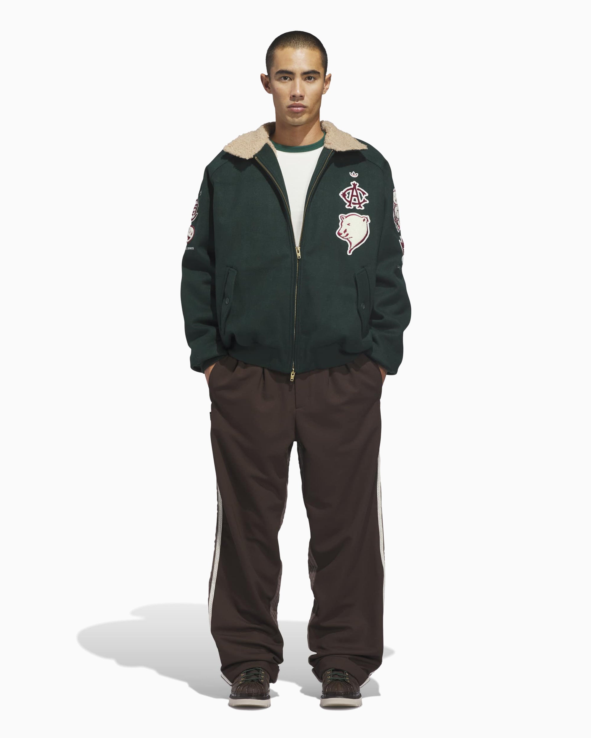 adidas Originals x CLOT Warmup Logo Relaxed Unisex Varsity Jacket