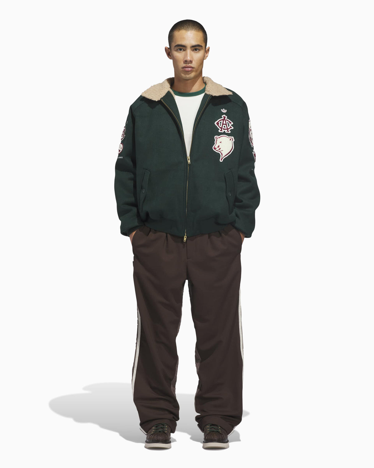 adidas Originals x CLOT Warmup Logo Relaxed Unisex Varsity Jacket