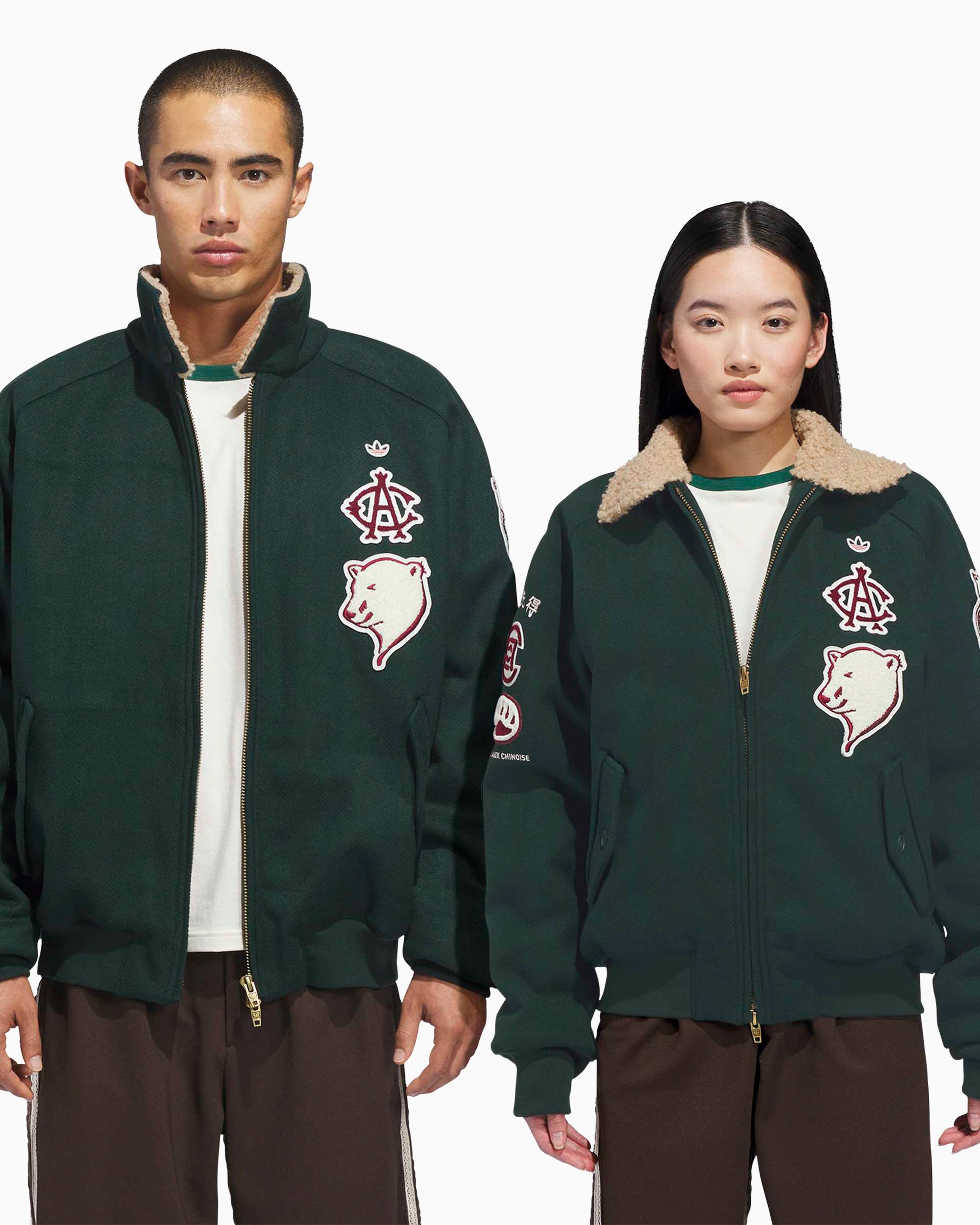 adidas Originals x CLOT Warmup Logo Relaxed Unisex Varsity Jacket