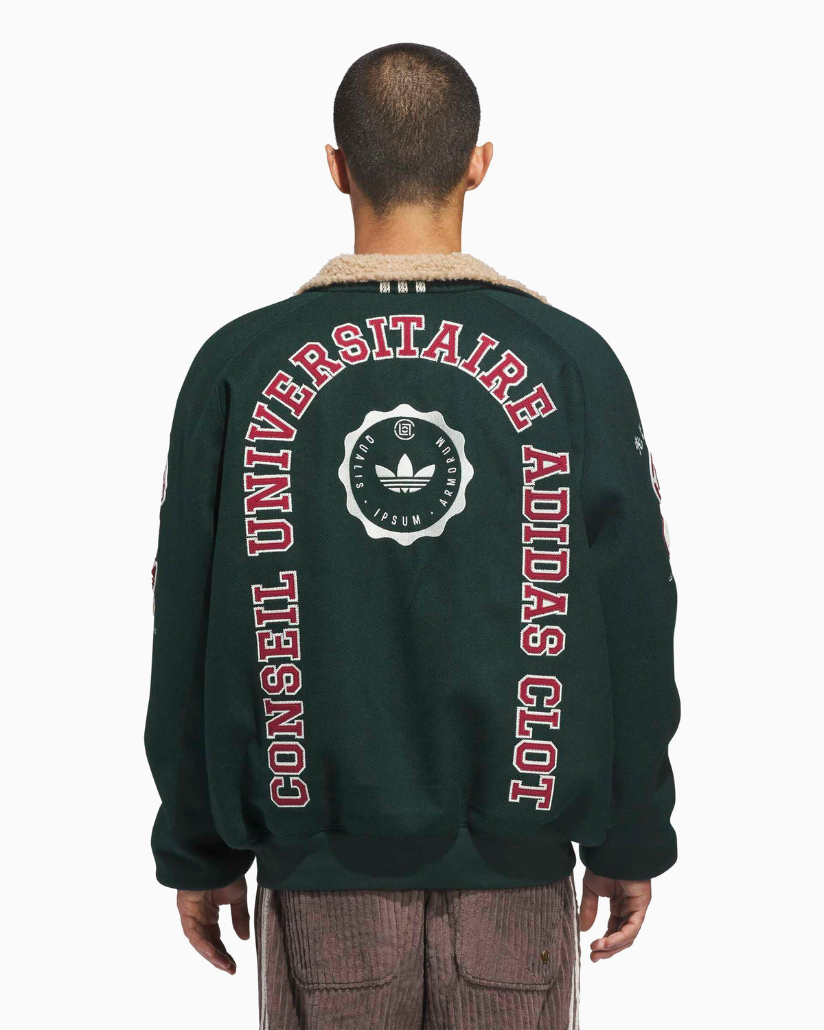 adidas Originals x CLOT Warmup Logo Relaxed Unisex Varsity Jacket