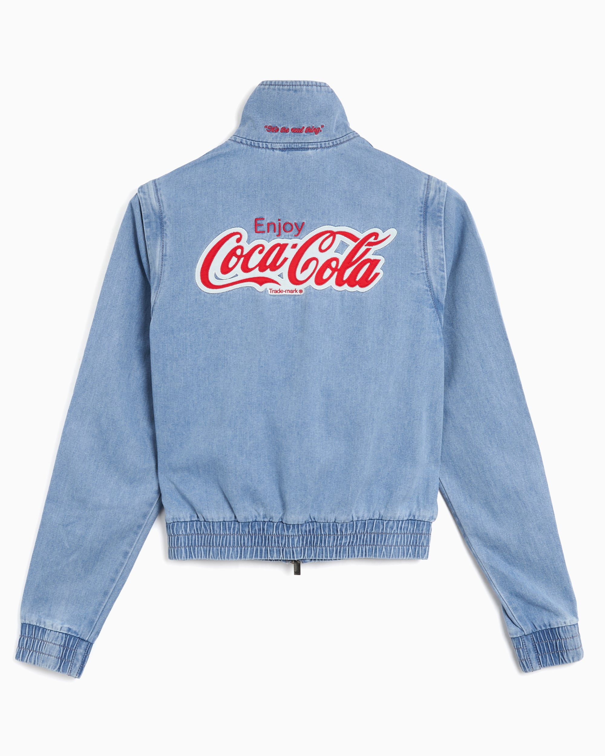 Jackets Coats adidas Originals x Coca-Cola Firebird Denim Logo Detachable Slim Women's Track Jacket - KY7548