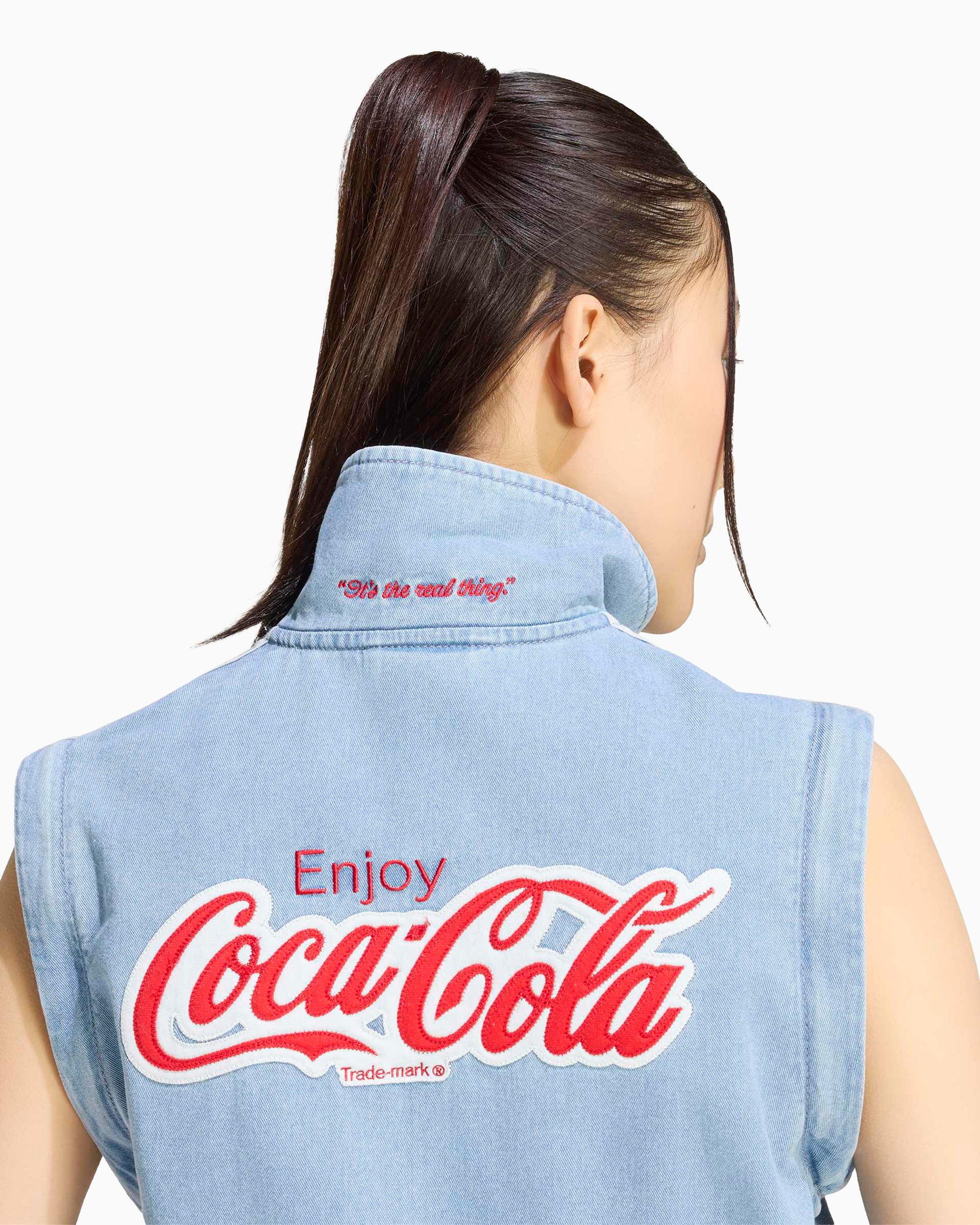 adidas Originals x Coca-Cola Firebird Denim Logo Detachable Slim Women