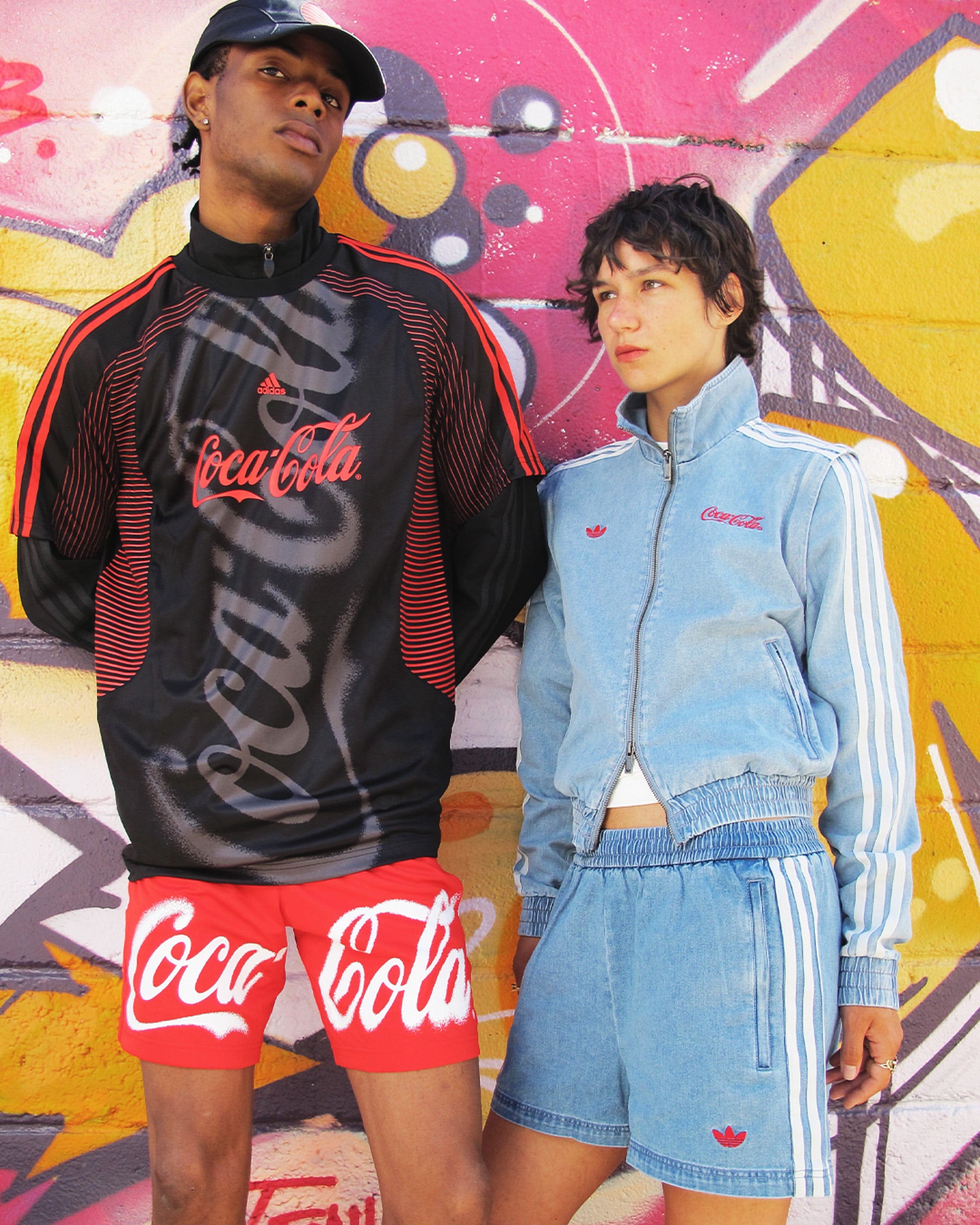 adidas Originals x Coca-Cola Firebird Denim Logo Detachable Slim Women