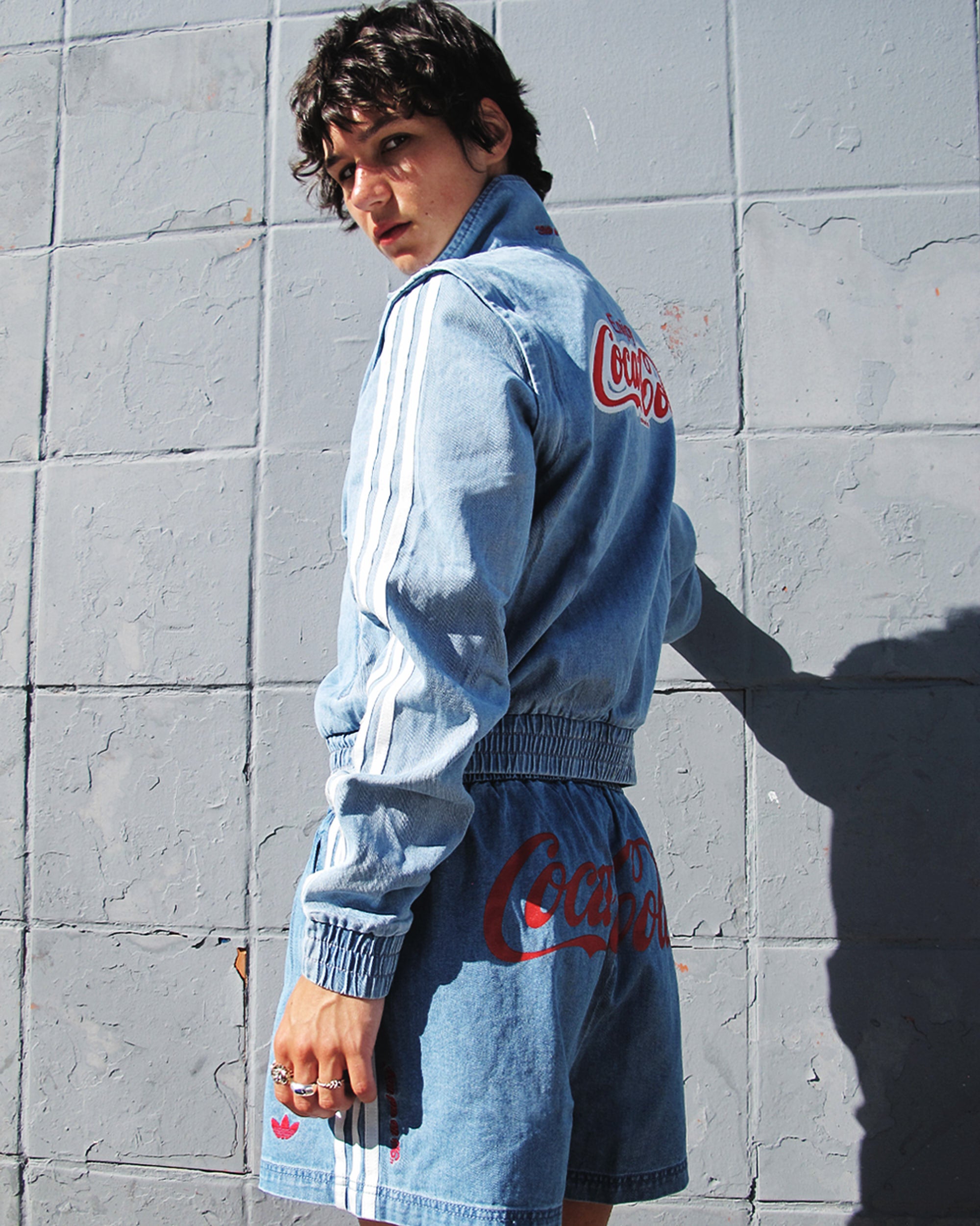 adidas Originals x Coca-Cola Firebird Denim Logo Detachable Slim Women